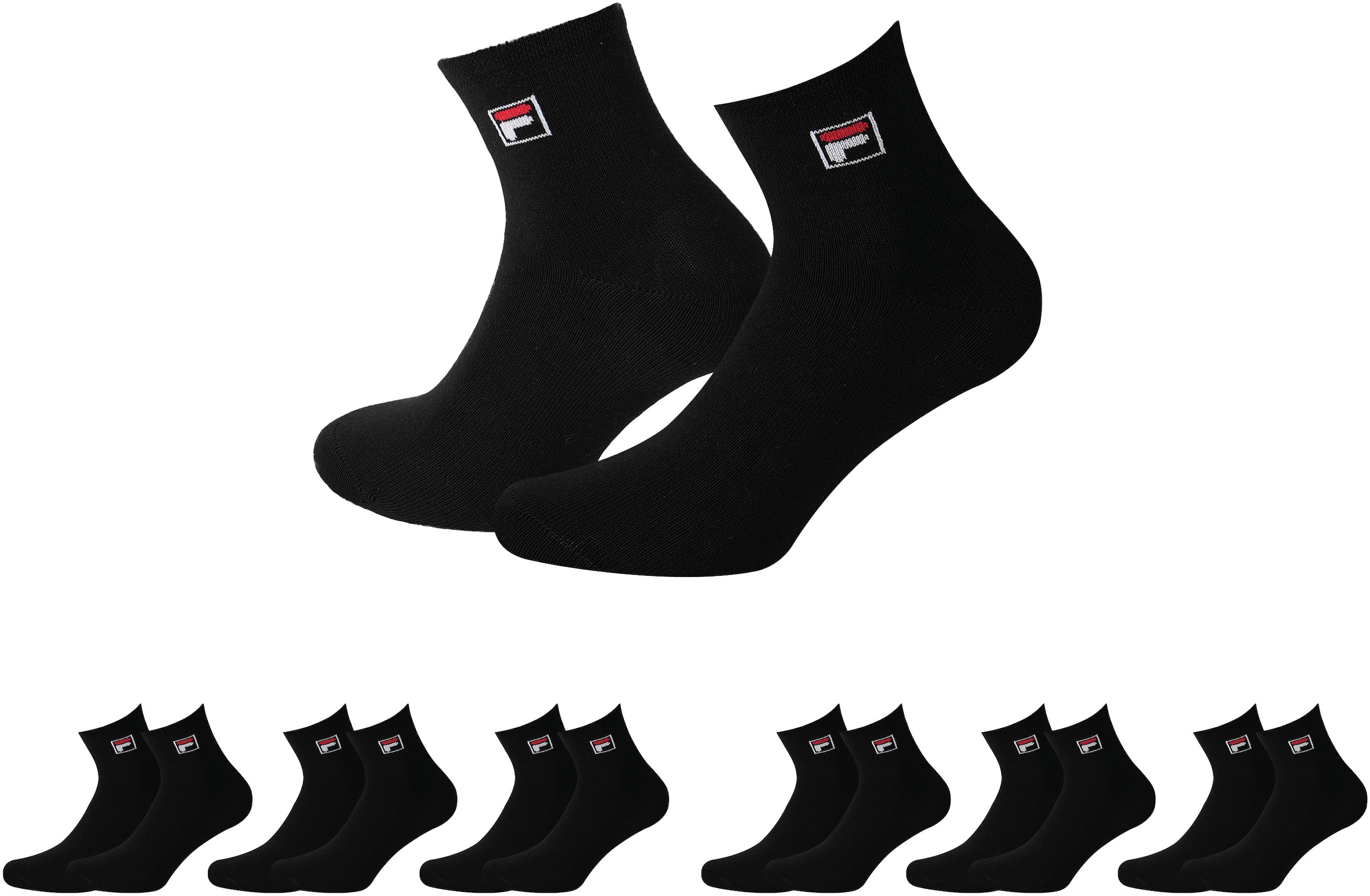 Kurzsocken, (6er Pack), Sneakersocken mit Logo-Stickerei