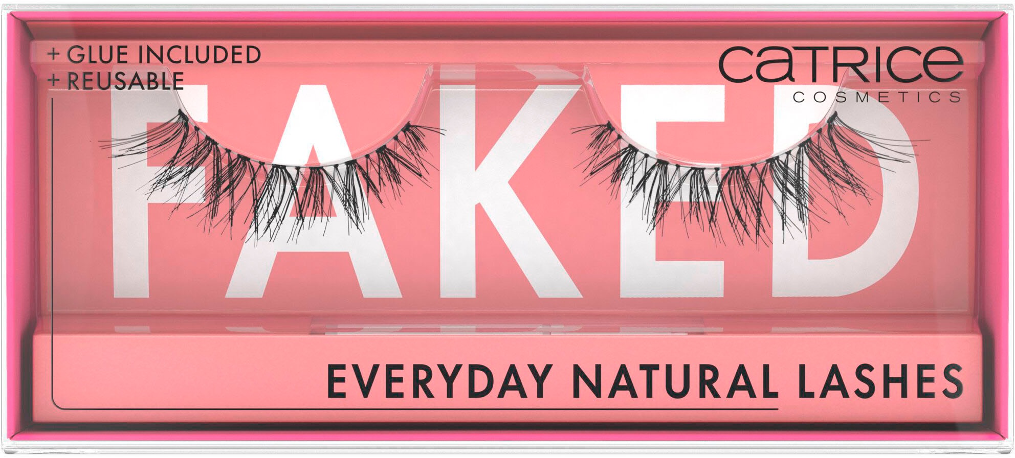 Catrice Bandwimpern »Faked Everyday Natural Lashes«, (Set, 3 tlg.), mit wiederverwendbarer Packung