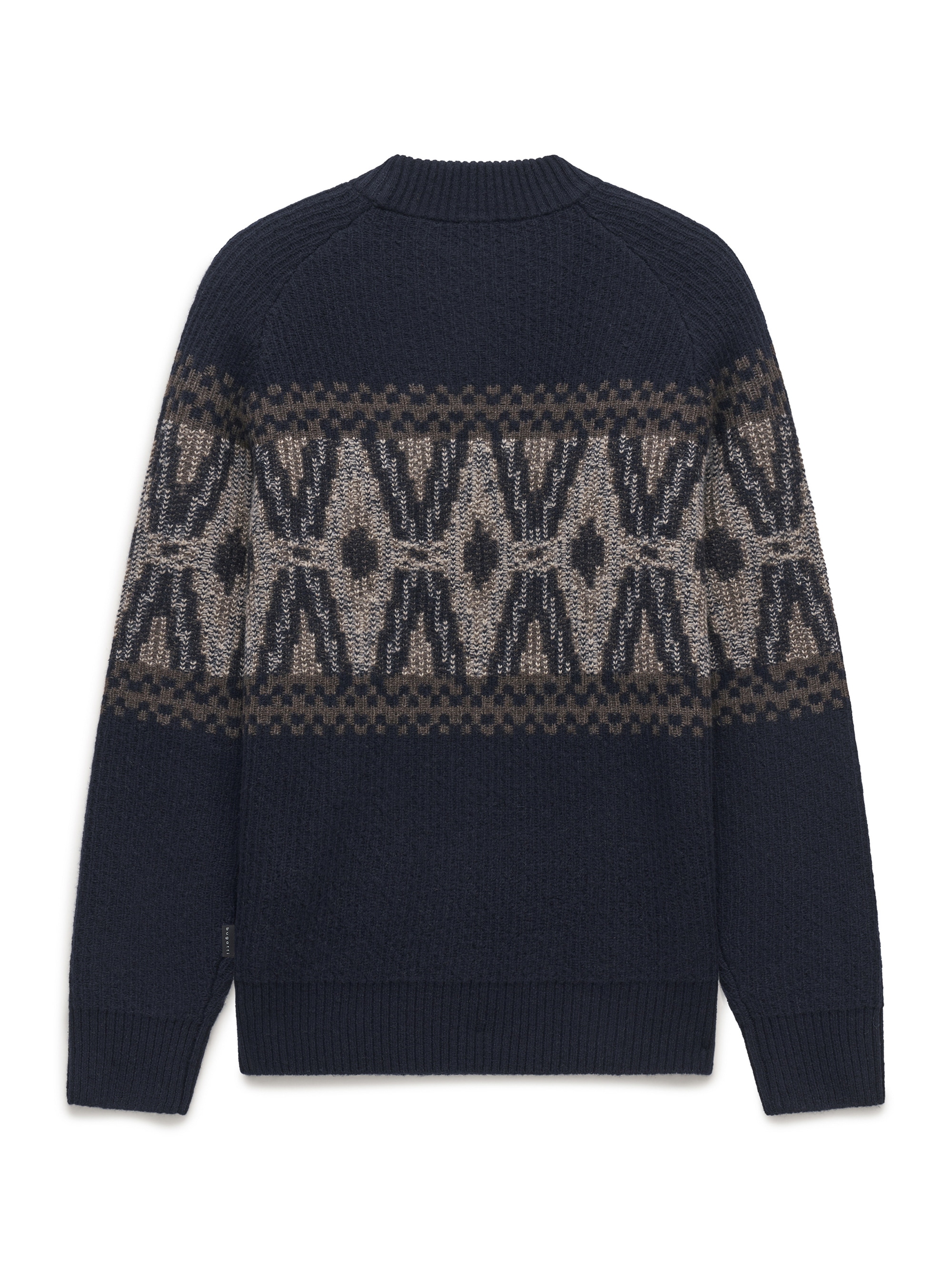bugatti Rollkragenpullover »Regular Fit« Regular Fit Wollmix Jacquard