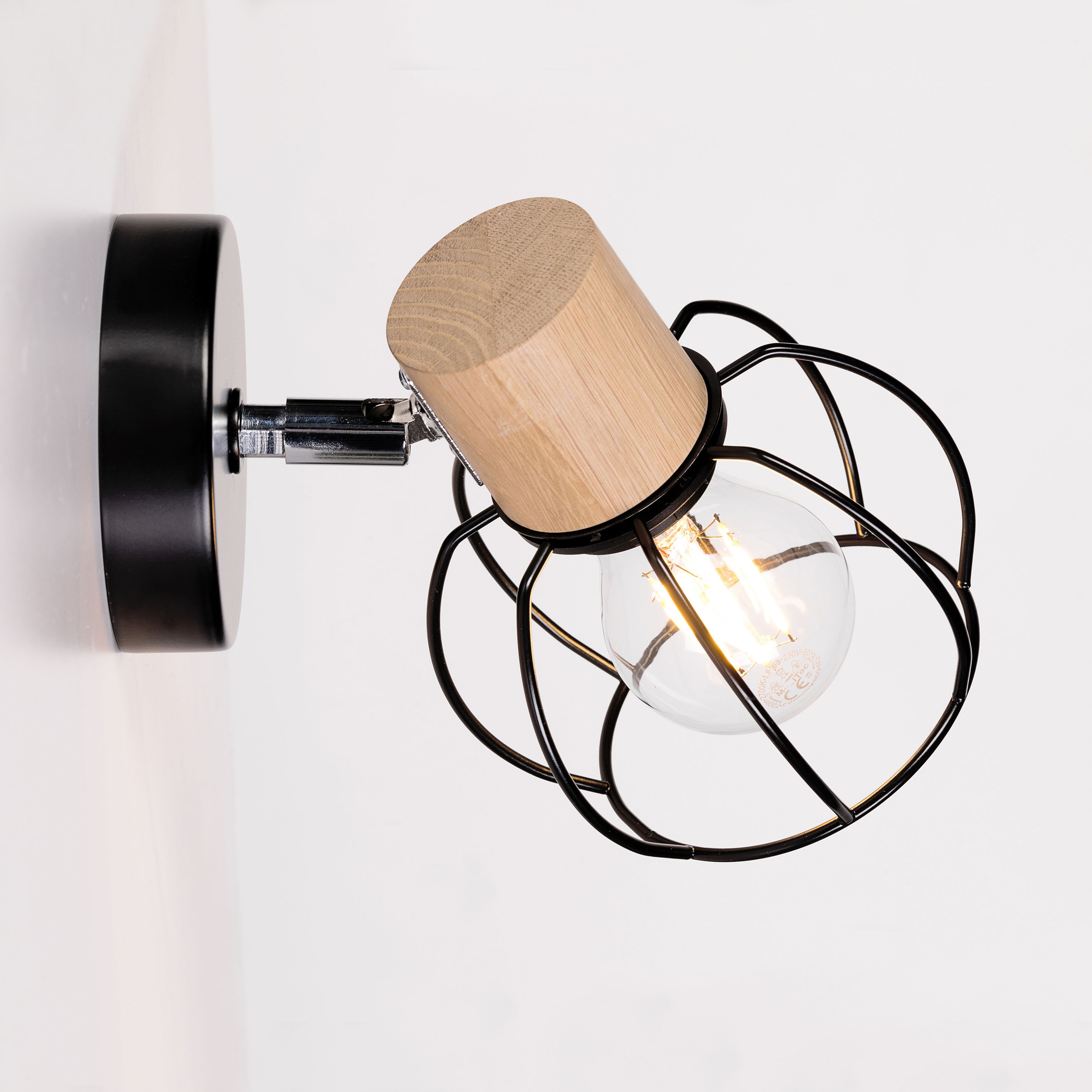 BRITOP LIGHTING Wandleuchte »Phiphi«, 1 flammig, Leuchtmittel E27 | ohne Leuchtmittel-Leuchtmittel wechselbar, Dekorative Leuchte aus Metall, passende LM E27 / exkl., Made in Europe