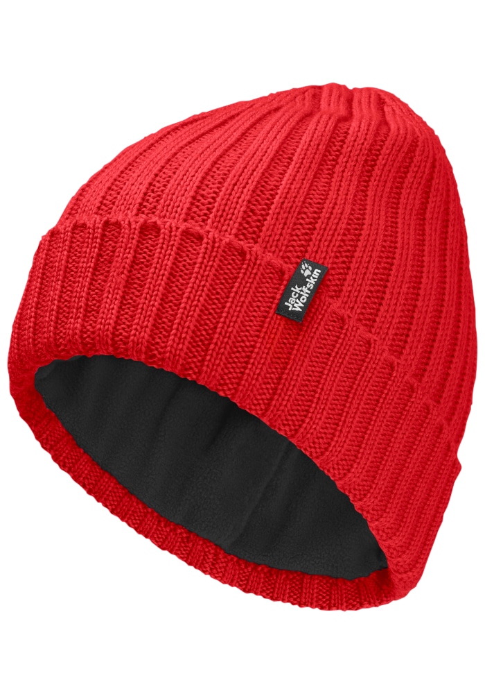 Jack Wolfskin Beanie »RIB KNIT BEANIE« Strickmütze, warm, winddicht