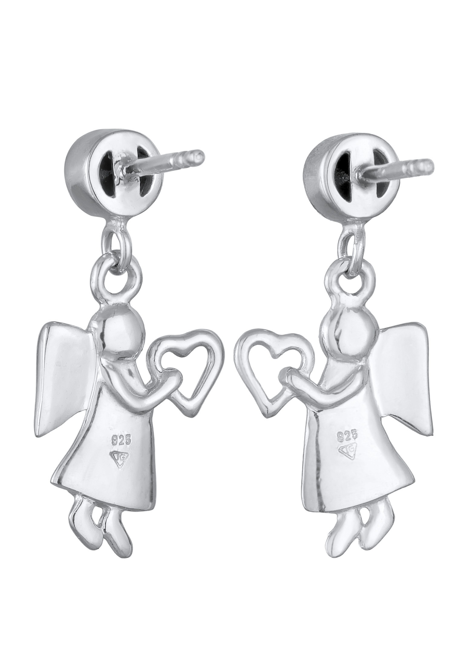 Elli Paar Ohrstecker »Ohrringe Elli Ohrringe Engel Herz Talisman Kristalle 925 Silber«
