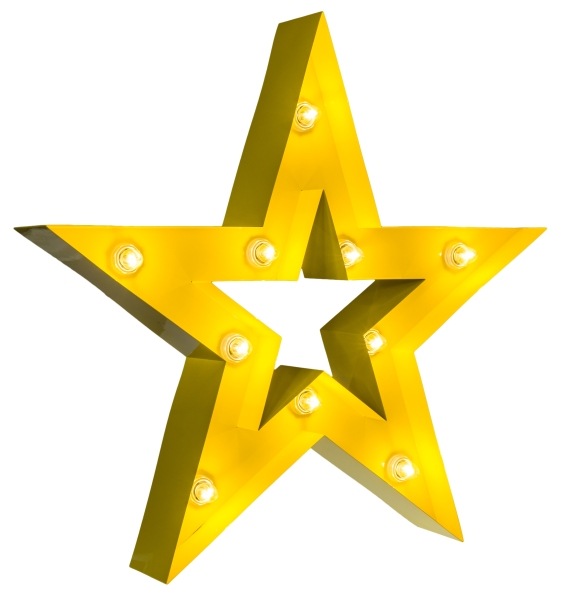 MARQUEE LIGHTS Dekolicht »Stern«, E14, 1 St., Warmweiß, Wandlampe, Tischlampe Star mit 10 Lichtquellen E14 (nicht inklusive) - 61cm Breit und 61cm hoch
