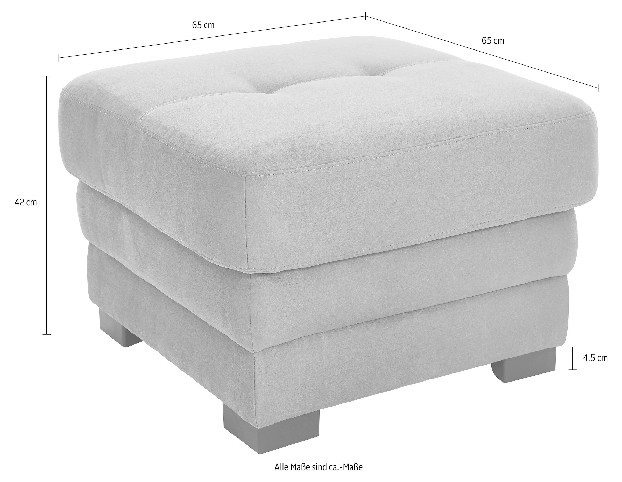 COTTA Polstergarnitur »Royale L-Form«, (Set), Set bestehend aus: Ecksofa & Hocker