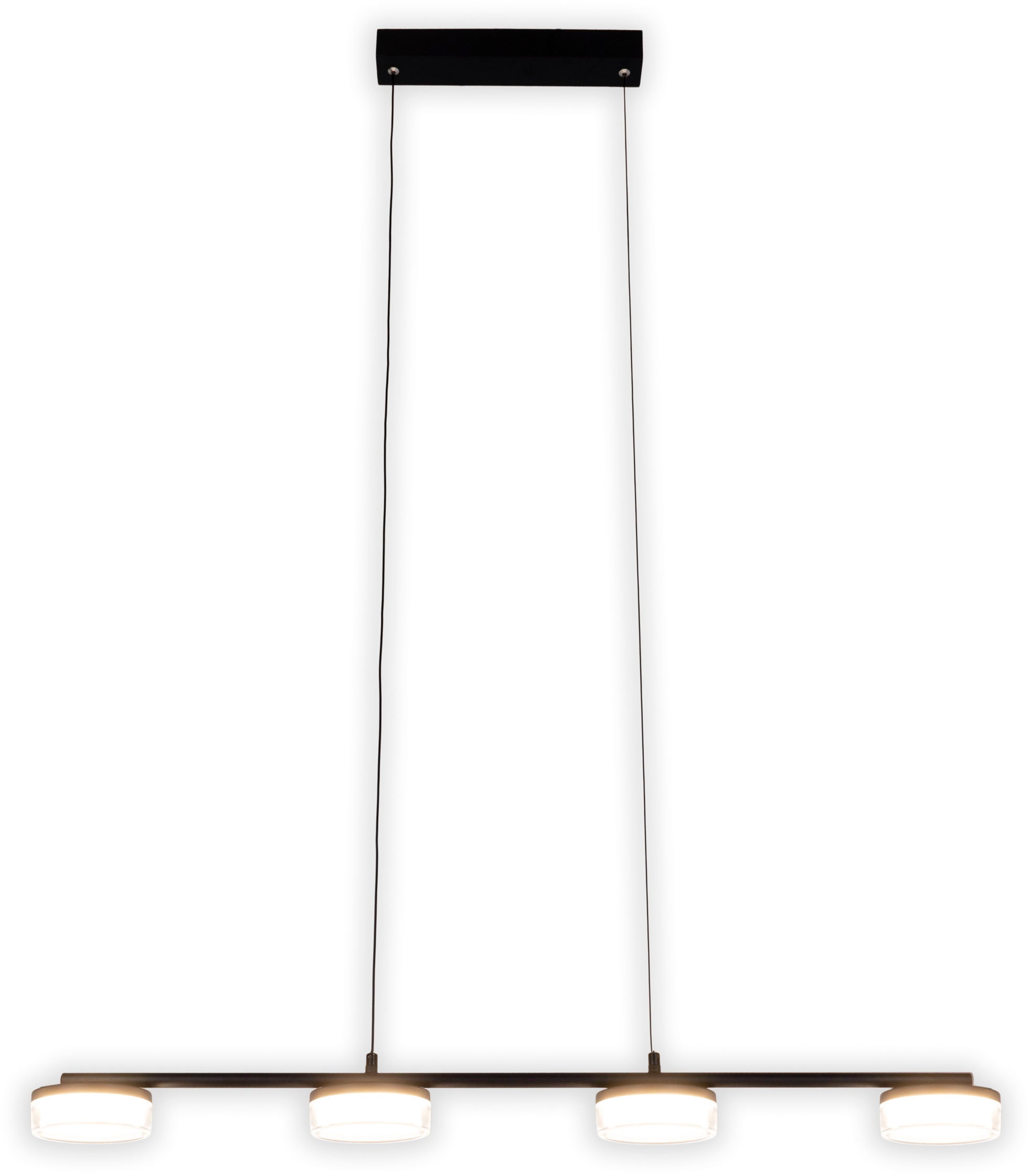 näve LED Pendelleuchte »Cimo«, 4 flammig, Leuchtmittel LED-Modul | LED wechselbar, stufenweise dimmbar per Wandschalter, Lichtfarbe warmweiß, schwarz