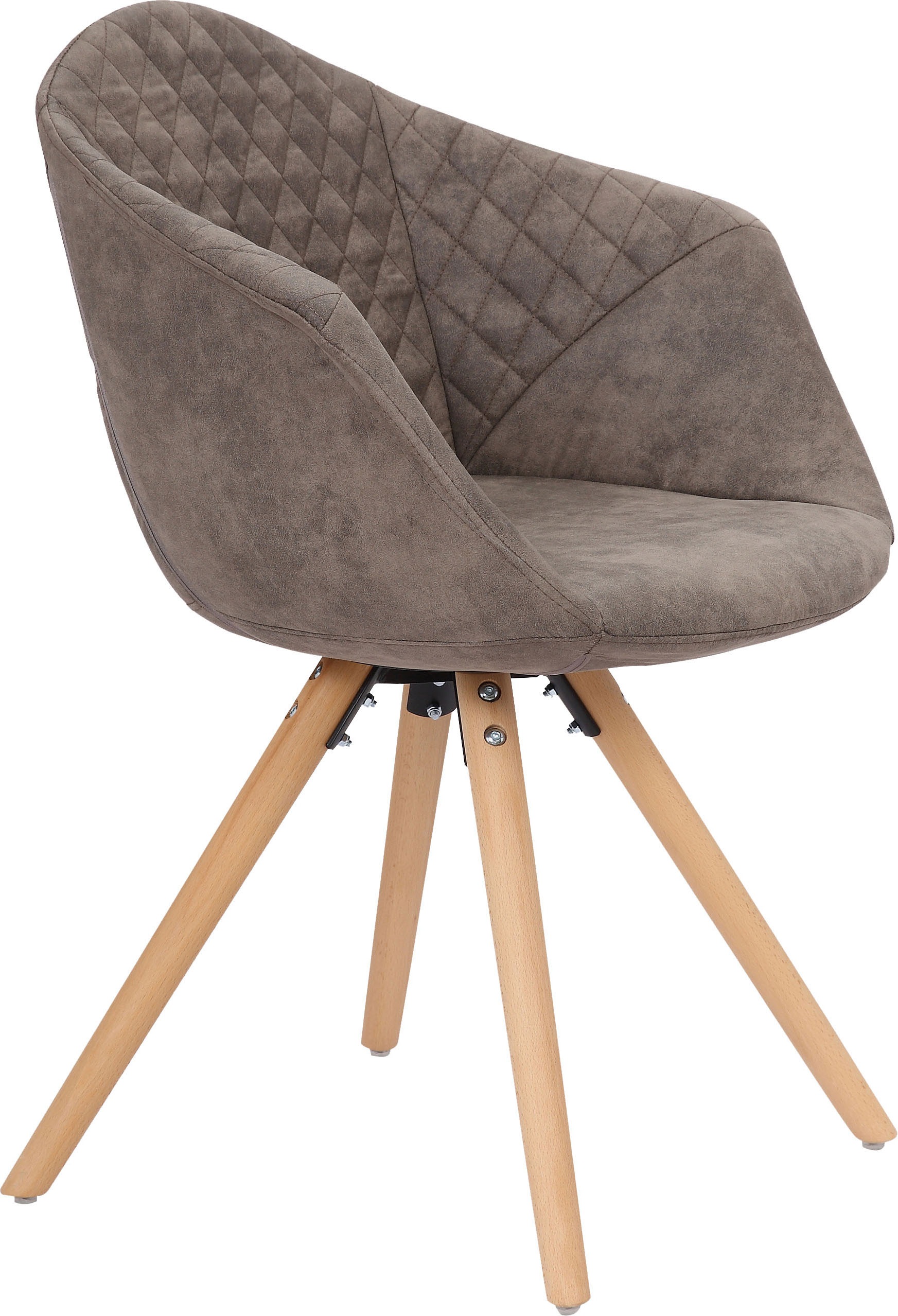 Kayoom Polsterstuhl »Stuhl Chadwick 110 2er-Set, stilvolles Design, in Naturfarben gehalten« (Set) 2 Stk.bequem, Holzbeine, weich gepolstert, stilvolles Design