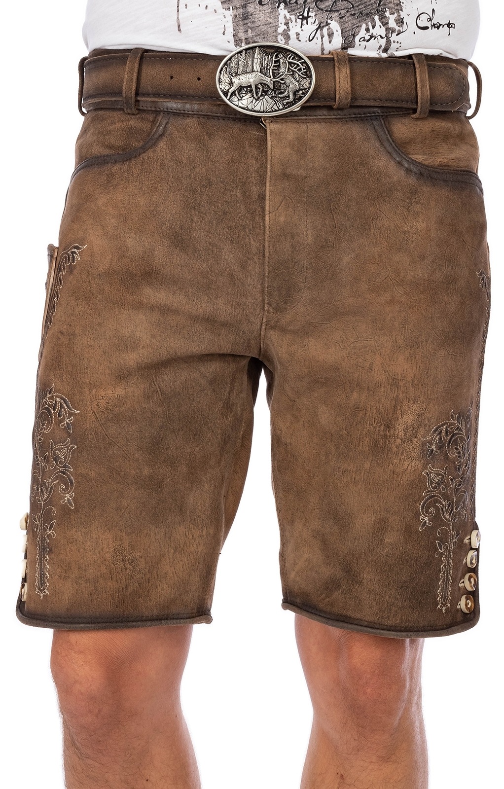 Gwandler Lederhose »Lederhose JONAS-gespeckt«
