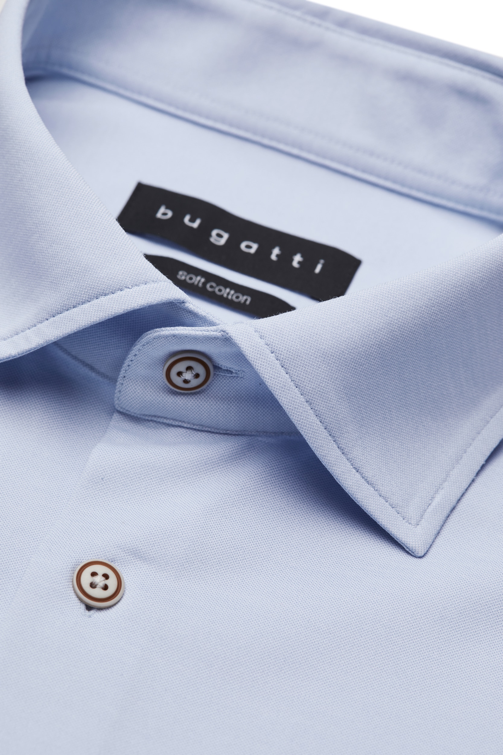 bugatti Langarmhemd, aus Jersey