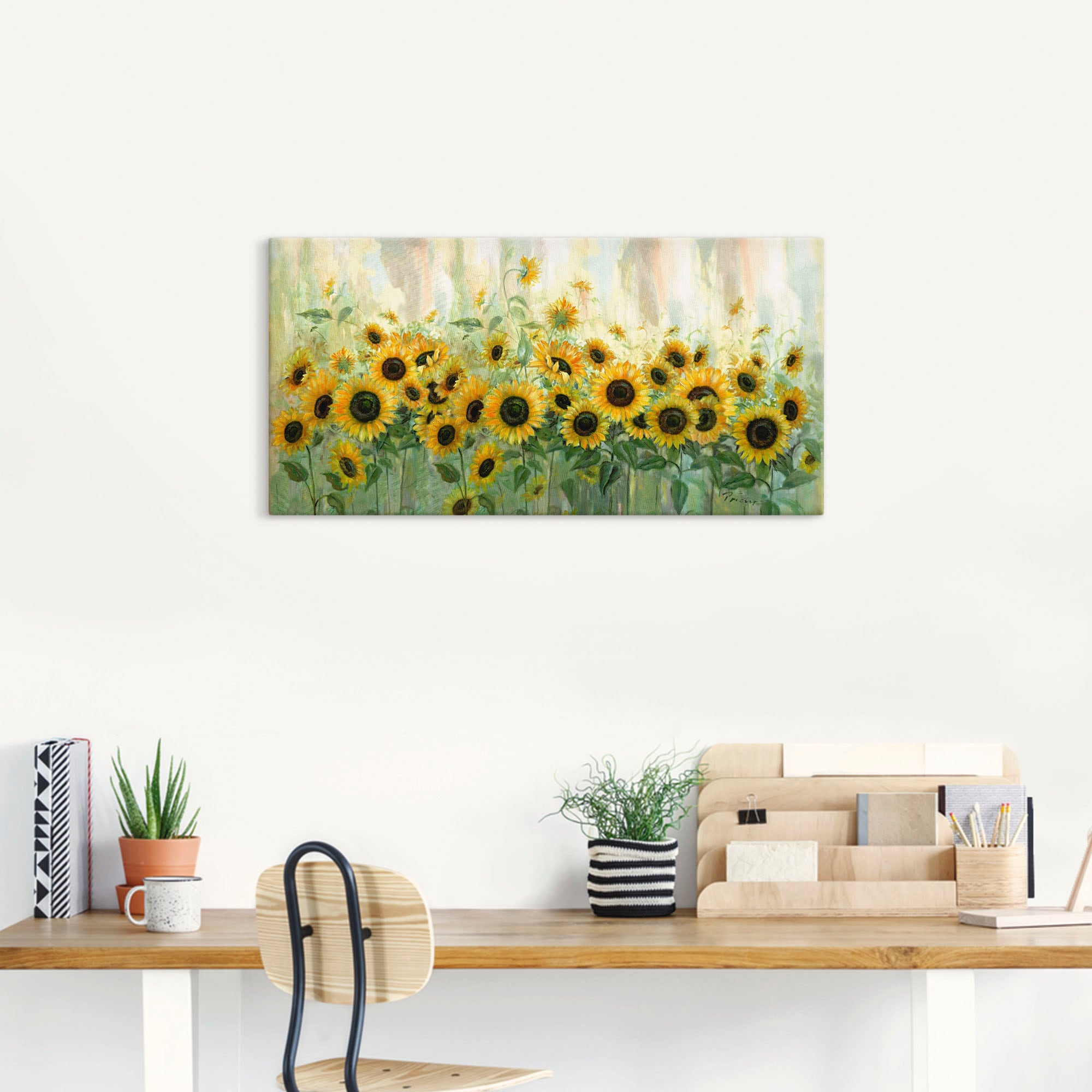 Artland Wandbild »Sonnenblumenwiese«, Blumen, (1 St.), als Leinwandbild, Wandaufkleber in verschied. Größen