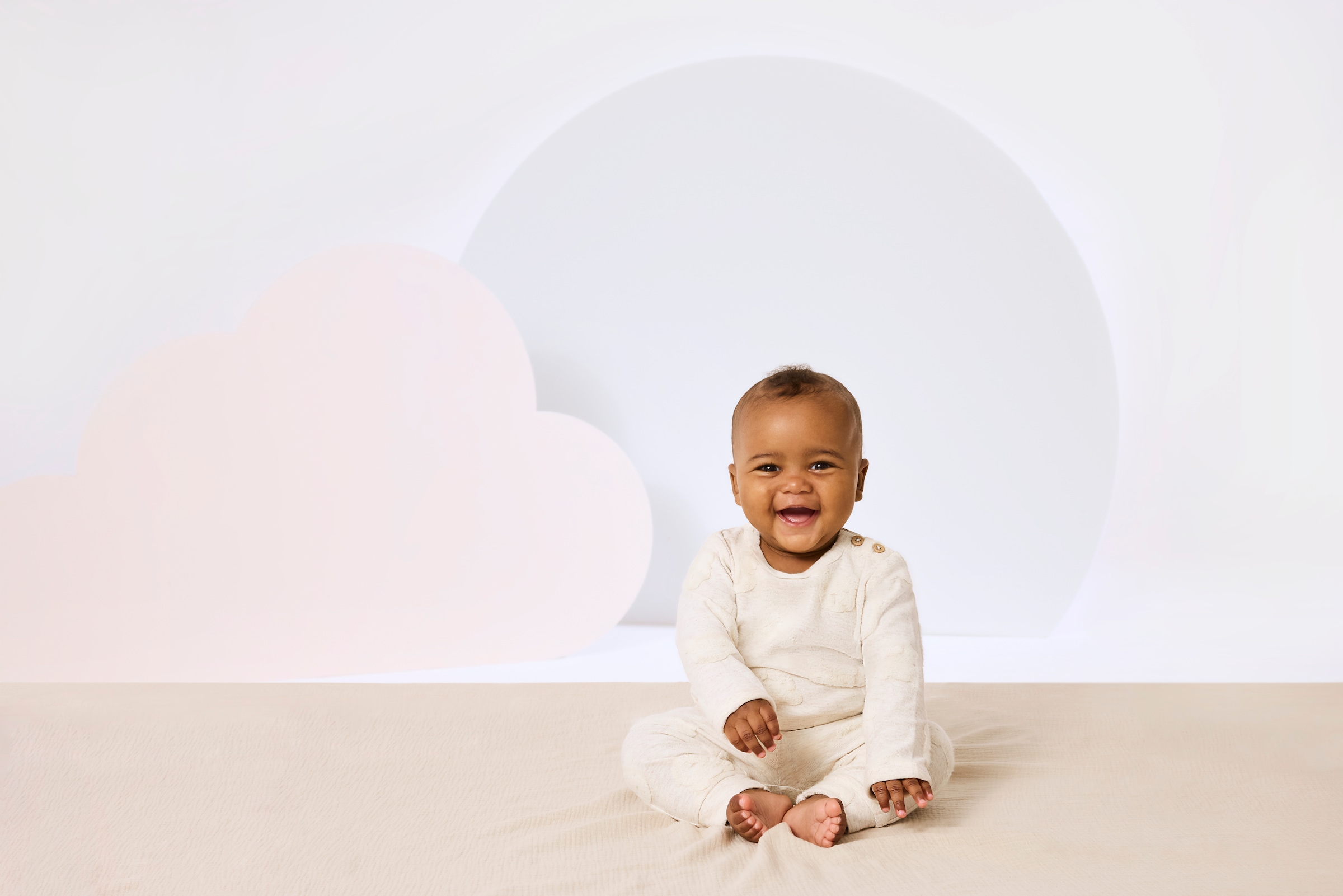 HUGGIES babywear Langarmshirt & Hose »HUGB PANT SET« Set, 2 Stk. tlg. mit Bärchen-Motiv, melierte Optik