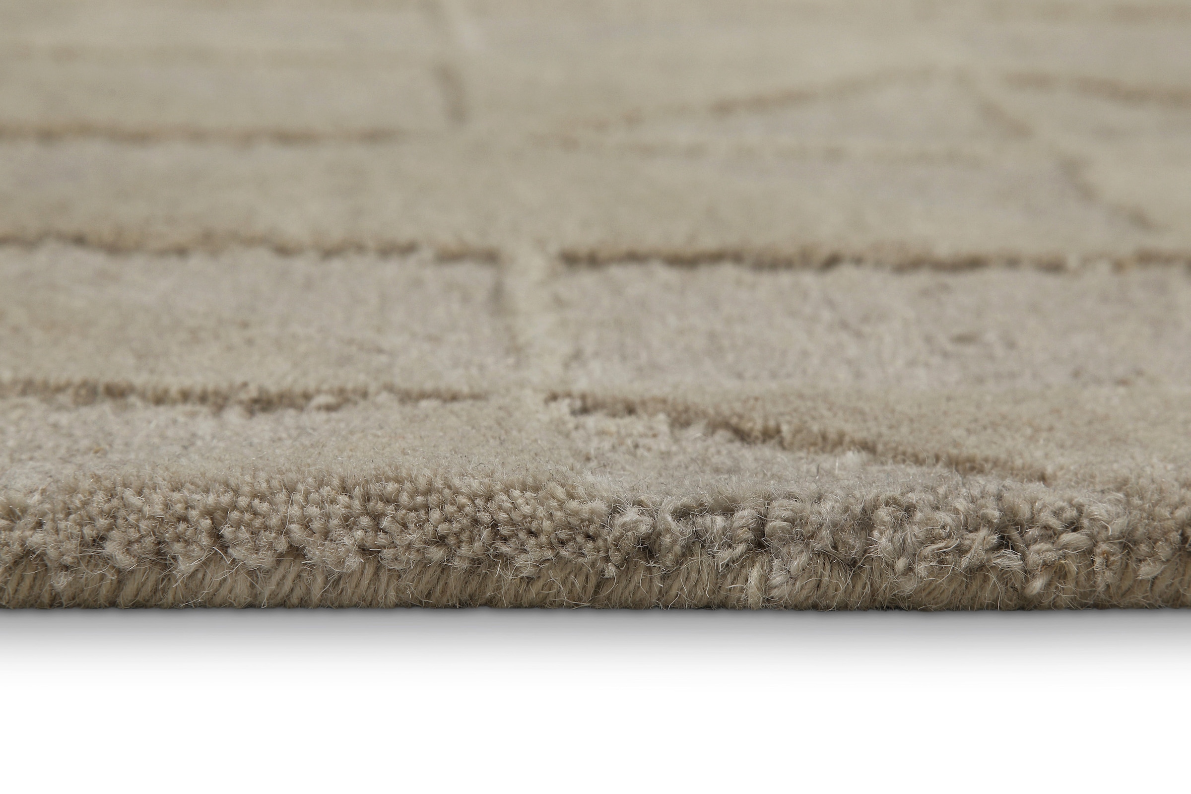 Wecon home Wollteppich »Hamptons THIRTYSEVEN«, rechteckig, 15 mm Höhe, Läufer, Schurwolle, Kurzflor, Wohnzimmer, elegant, geometrisch