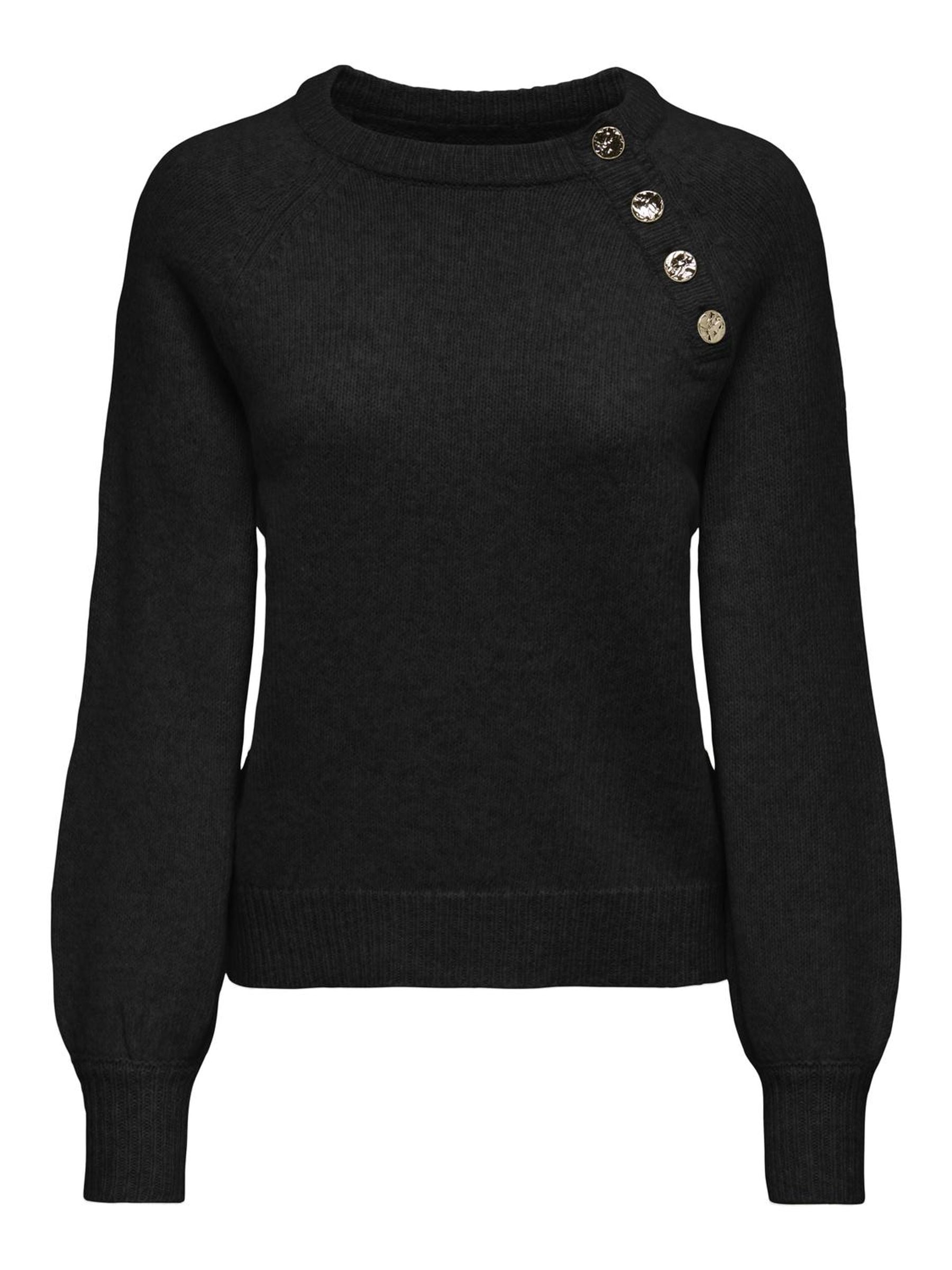 ONLY Rundhalspullover »ONLEMMA LS BUTTON ONECK EX KNT«