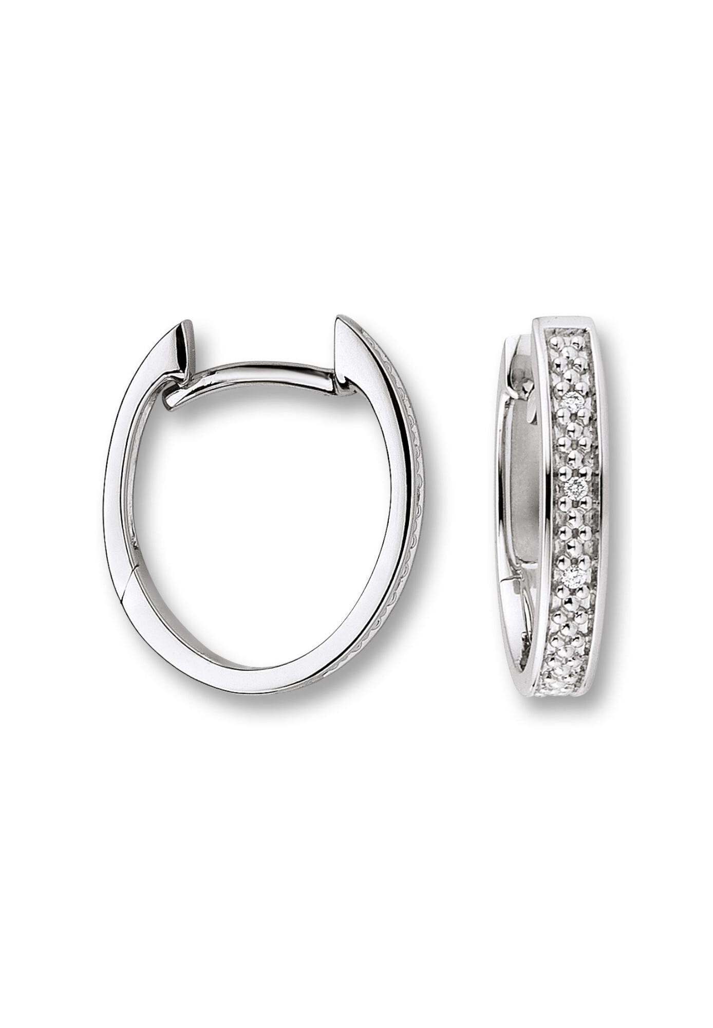 ONE ELEMENT Paar Creolen »0.02 ct  Diamant Brillant Ohrringe   Creolen aus 585 Weißgold«