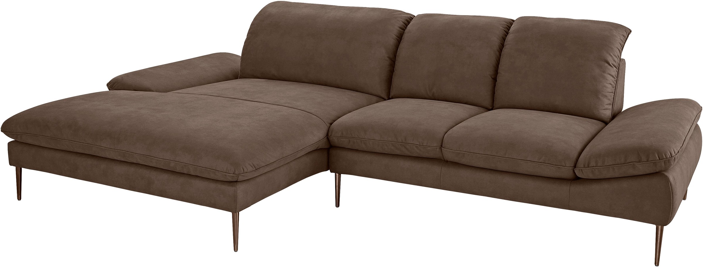 W.SCHILLIG Ecksofa »enjoy&MORE, Designsofa, bequem, zeitlos und elegant, L-Form« Sitztiefenverstellung, Füße bronze pulverbeschichtet, Breite 310 cm
