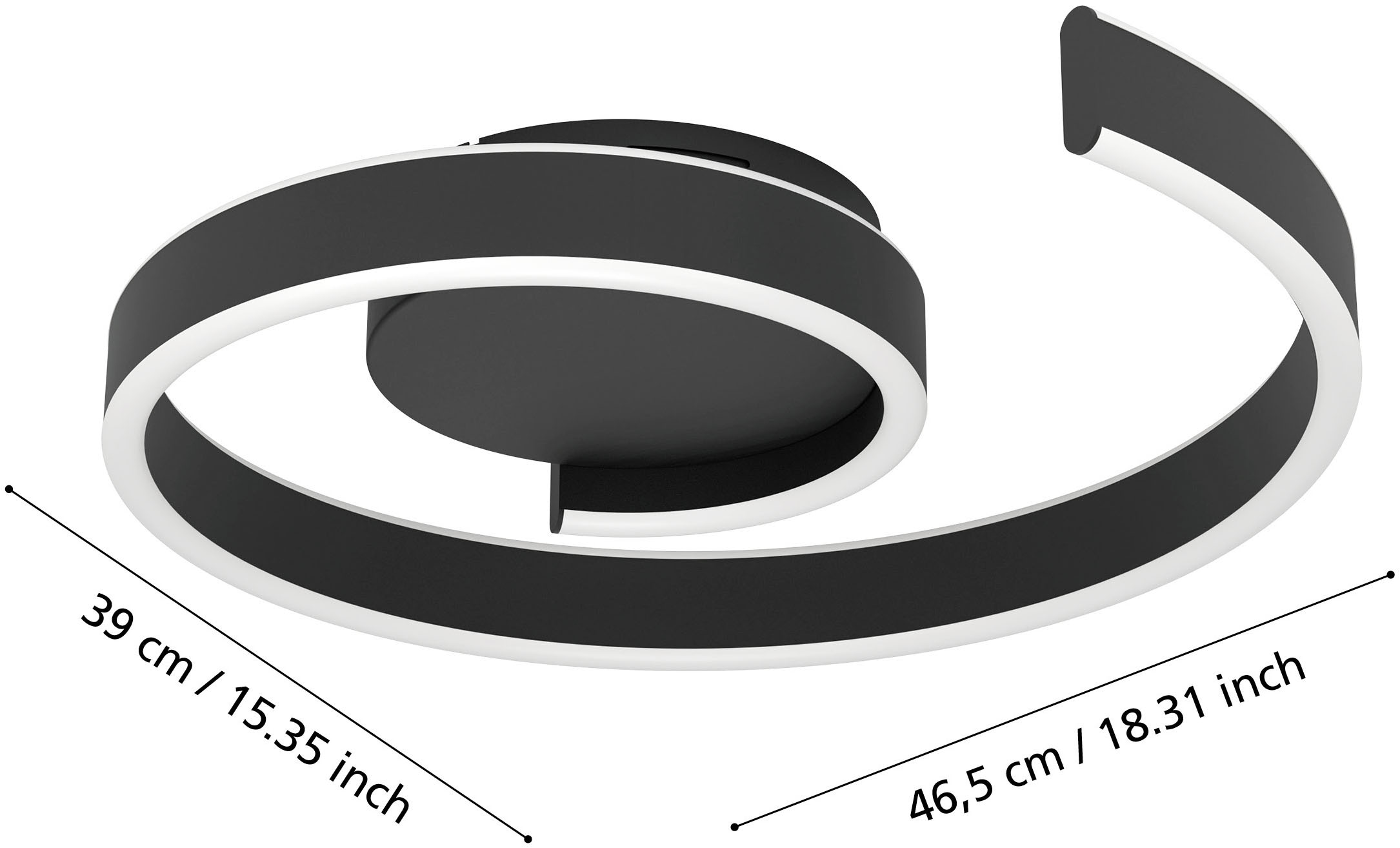 EGLO LED Deckenleuchte »ANDABAIA-Z Deckenlampe - Alu, Stahl - LED - 37W - IP20« LED-Modul 1 Stk. Kaltweiß | Neutralweiß | Warmweiß Wohzimmerlampe, Esszimmerlampe, Flur, Schlafzimmer, L46,5xB39 x H7,5cm