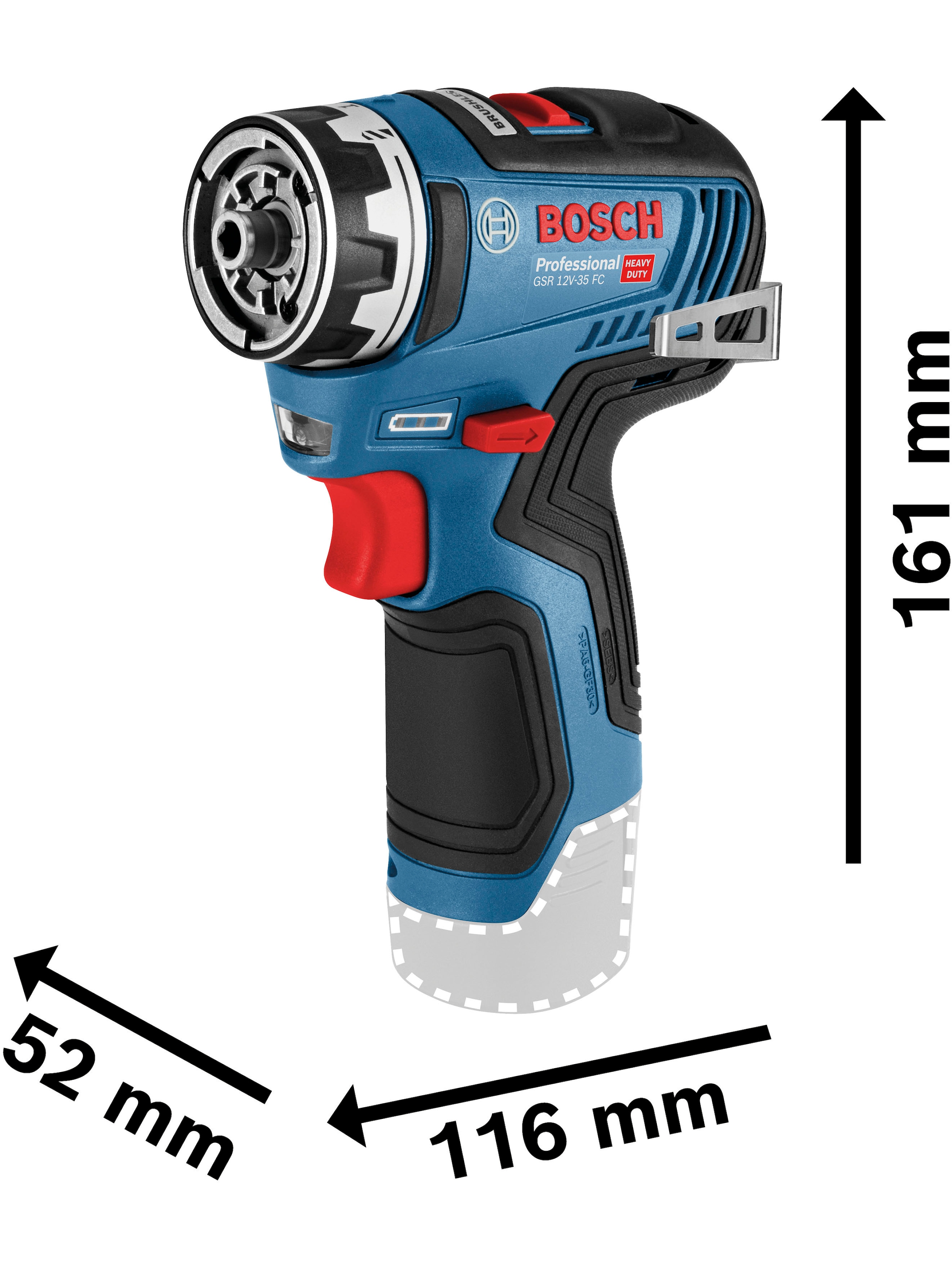 Bosch Professional Akku-Bohrschrauber »»GSR 12V-35 FC PROFESSIONAL« mit Akku und Ladegerät«