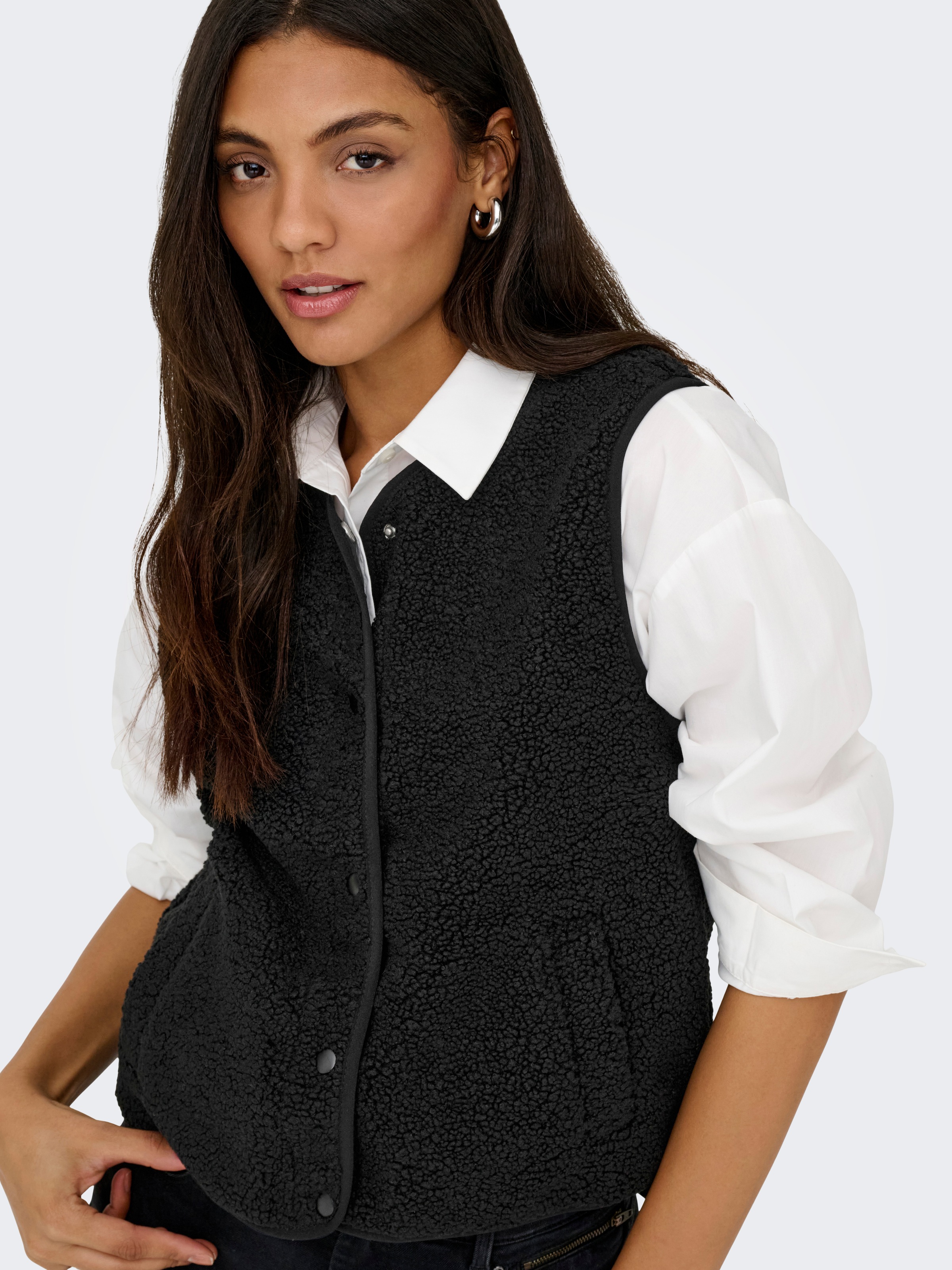 JDY Plüschweste »JDYSIMINA TEDDY WAISTCOAT OTW QIQ NOOS« Kunstfaser,
