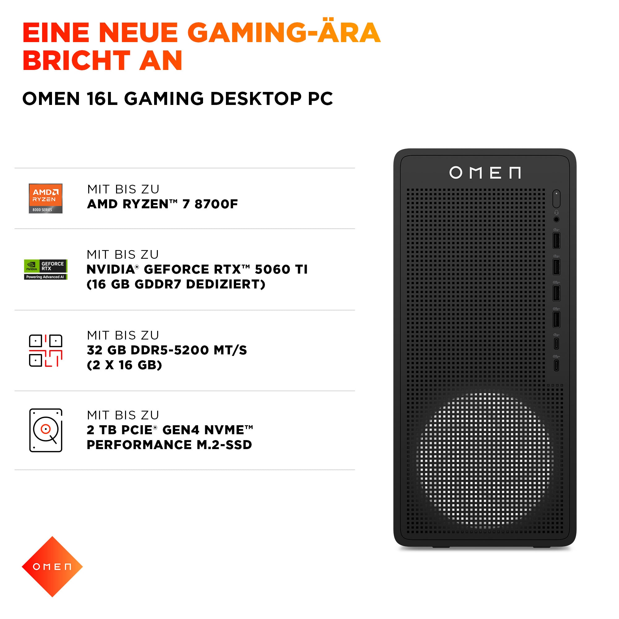 HP Gaming-PC »OMEN 16L DT TG03-0259ng«