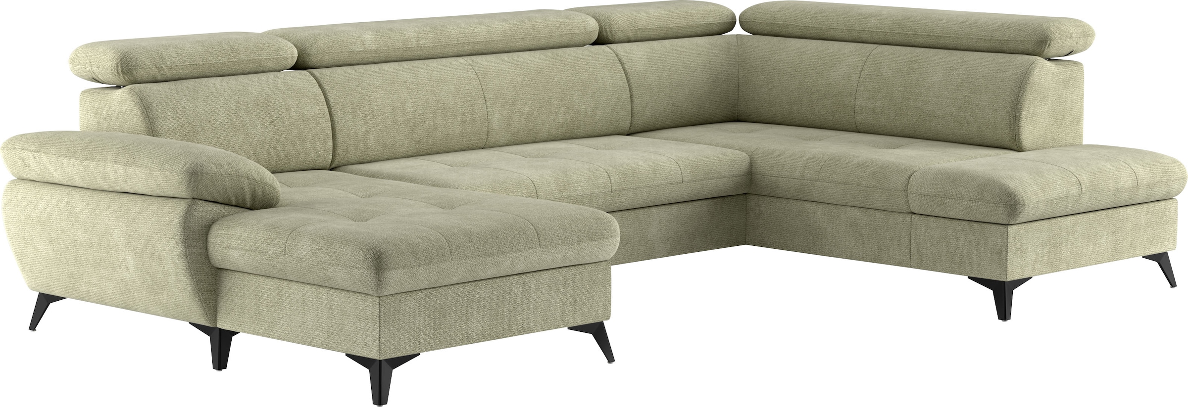 COTTA Wohnlandschaft »Hudson U-Form«, mit Kopfteilverstellung, wahlweise mit Bettfunktion & Bettkasten