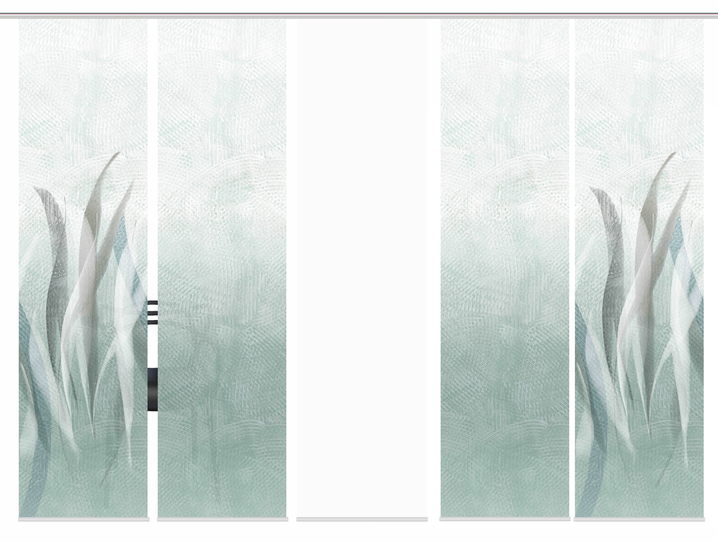 HOME WOHNIDEEN Schiebegardine »SIRALIO« Paneelwagen 5 Stk. tlg. SCHIEBEVORHANGSET,SEIDENOPTIK,DIGIDRUCK