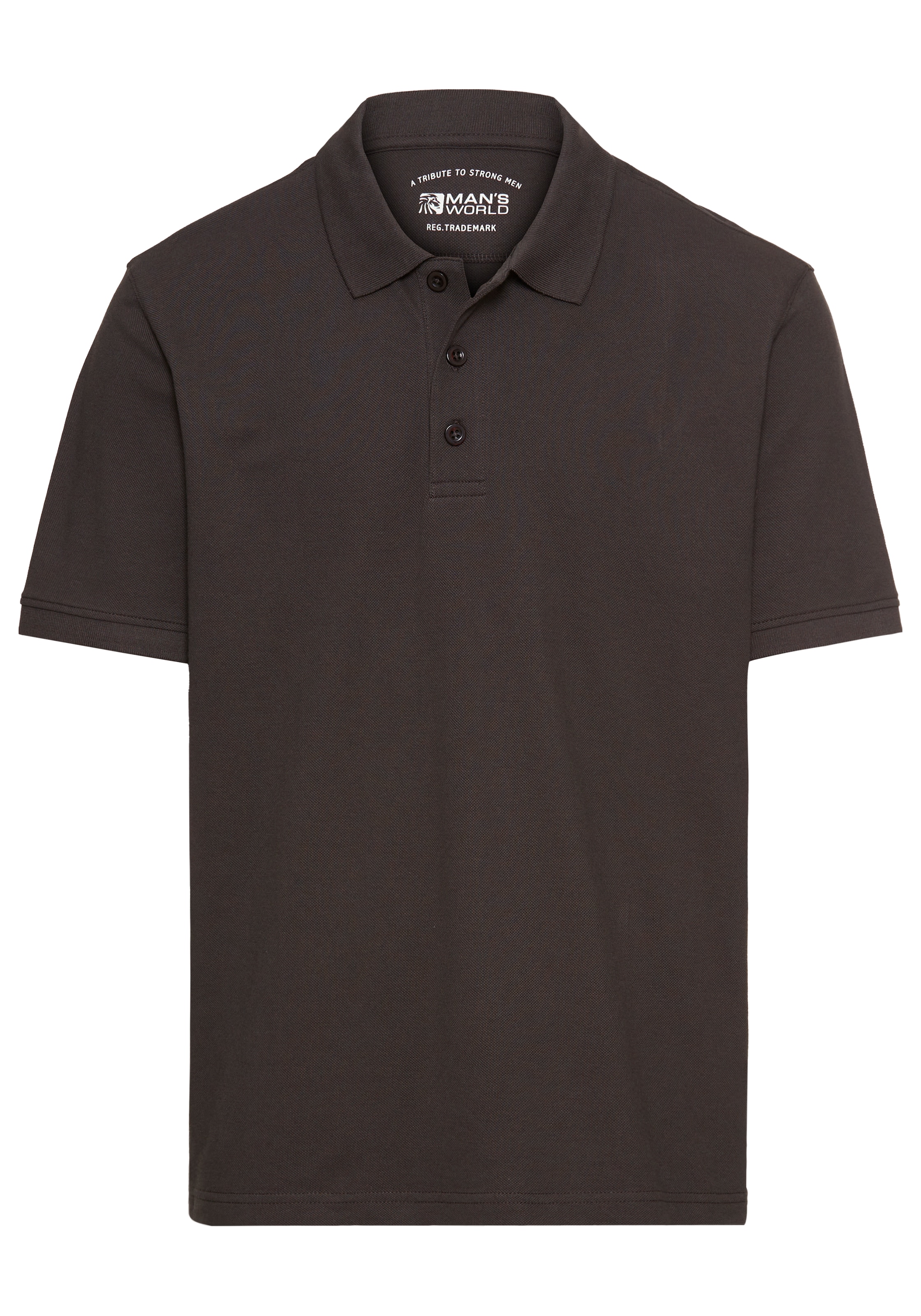 Man's World Poloshirt, Kurzarm, lockere Passform, unifarben