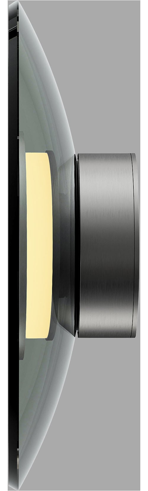 Neuhaus PURE LED Wandleuchte »PURE Moon« LED-Board 1 Stk. Warmweiß Dimmfähig über separaten Dimmer, Glas Rauchfarben