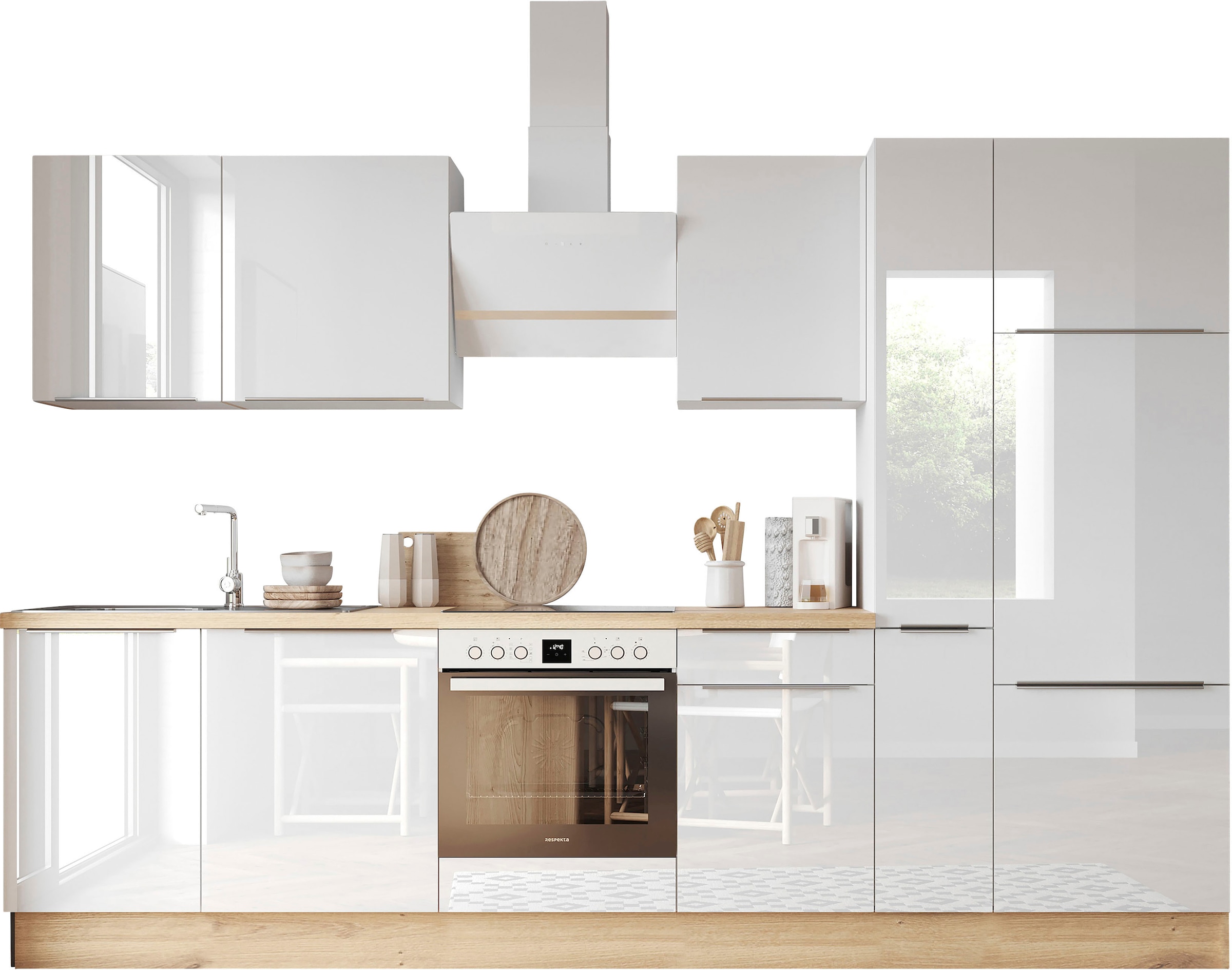 RESPEKTA Küchenzeile »Safado aus der Serie Marleen«, Breite 310 cm, mit Soft -Close kaufen online bei OTTO | Küchenzeilen mit Geräten
