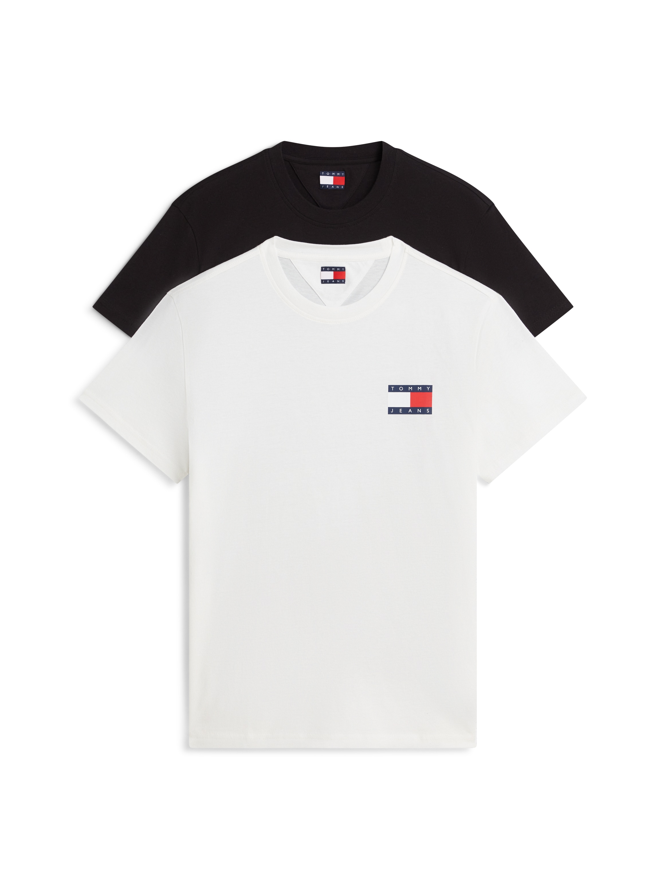 Tommy Jeans T-Shirt »TJM SLIM 2PACK ESS FLAG TEE« 2 Stk.