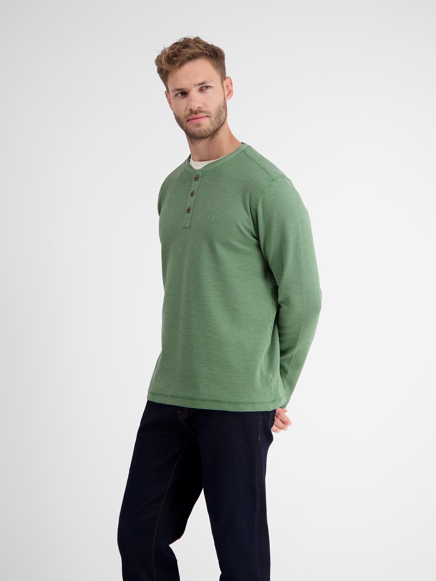 LERROS Langarmshirt »LERROS Serafino in Strukturqualität«