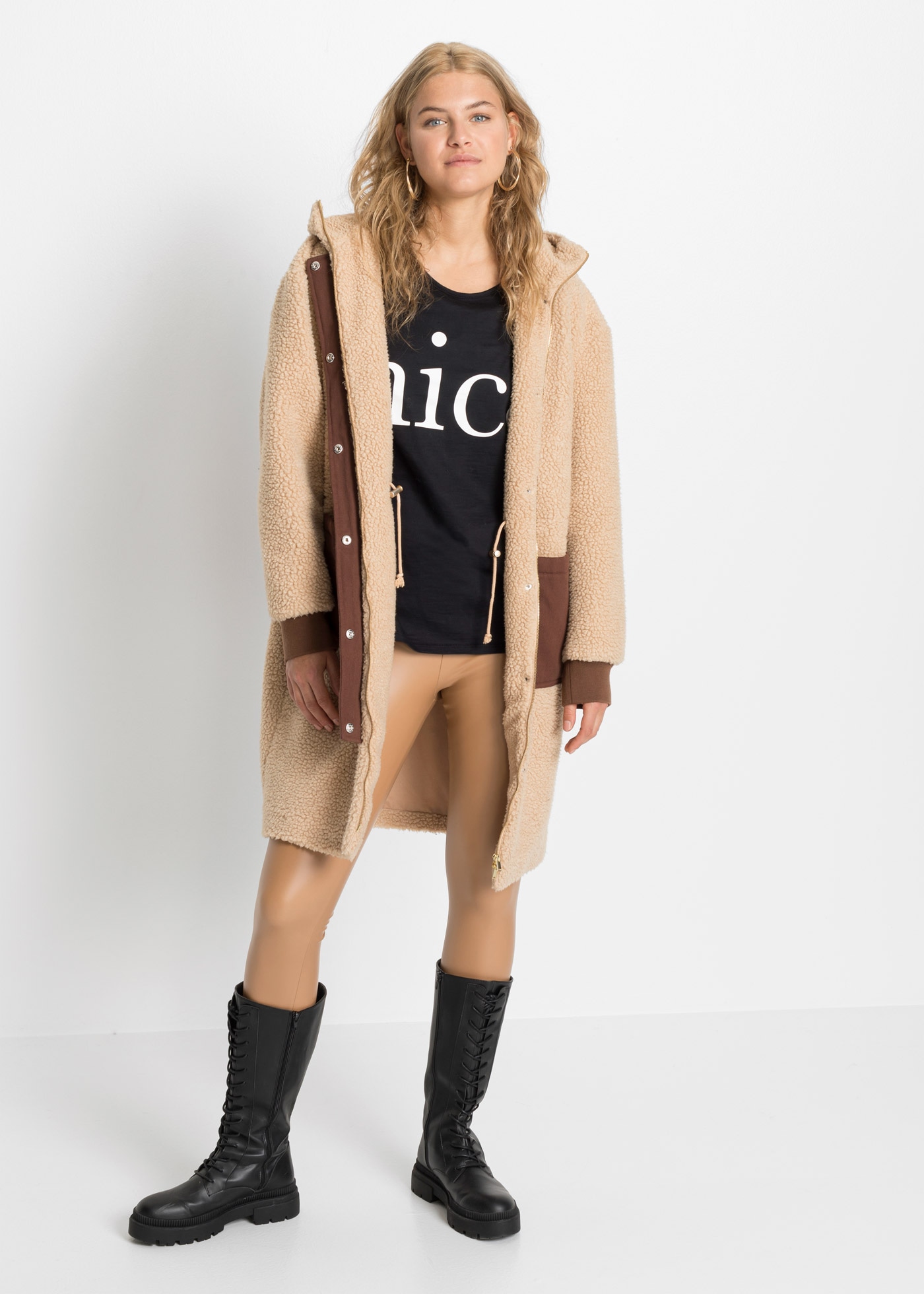 bonprix T-Shirt bequeme Passform, Kurzarm, mit Rundhalsausschnitt