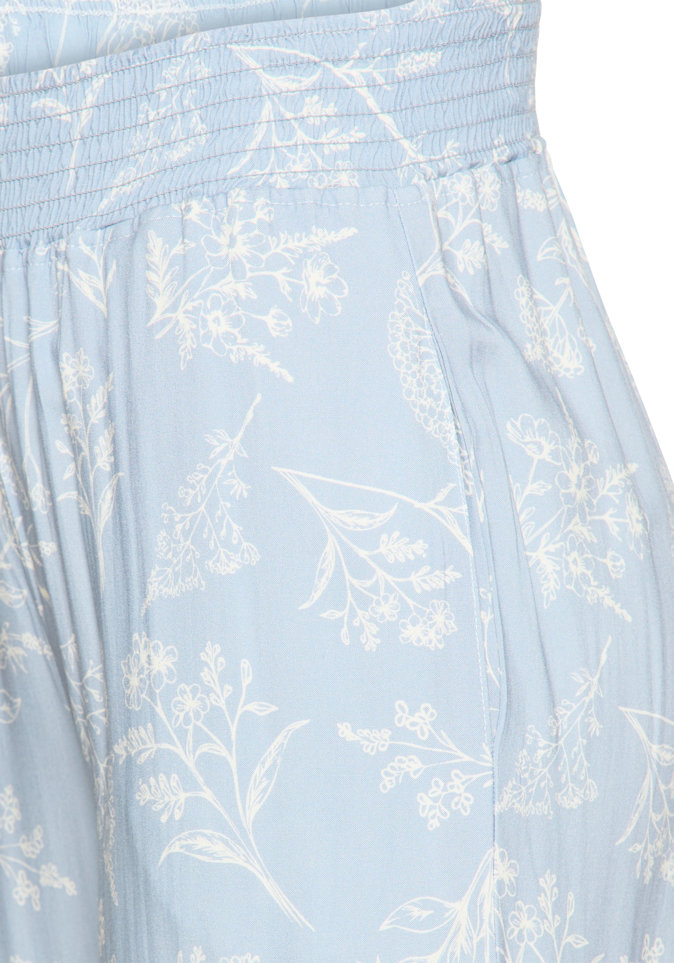 LASCANA Pyjamahose  mit elastischem Bund in gesmokter Optik