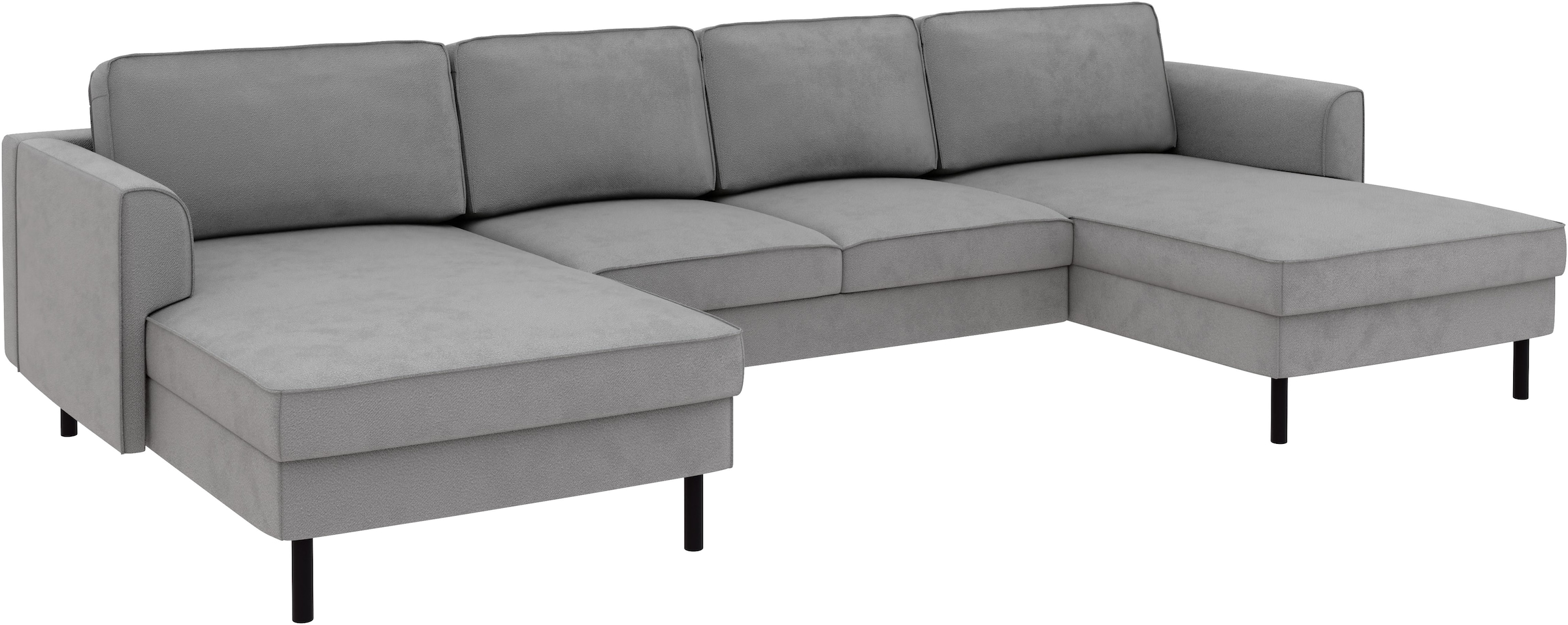Home affaire Wohnlandschaft »Booster Couch wahlweise mit Schlaffunktion und Bettkasten-auch in Cord«, Sofa in U-Form, Breite 305 cm