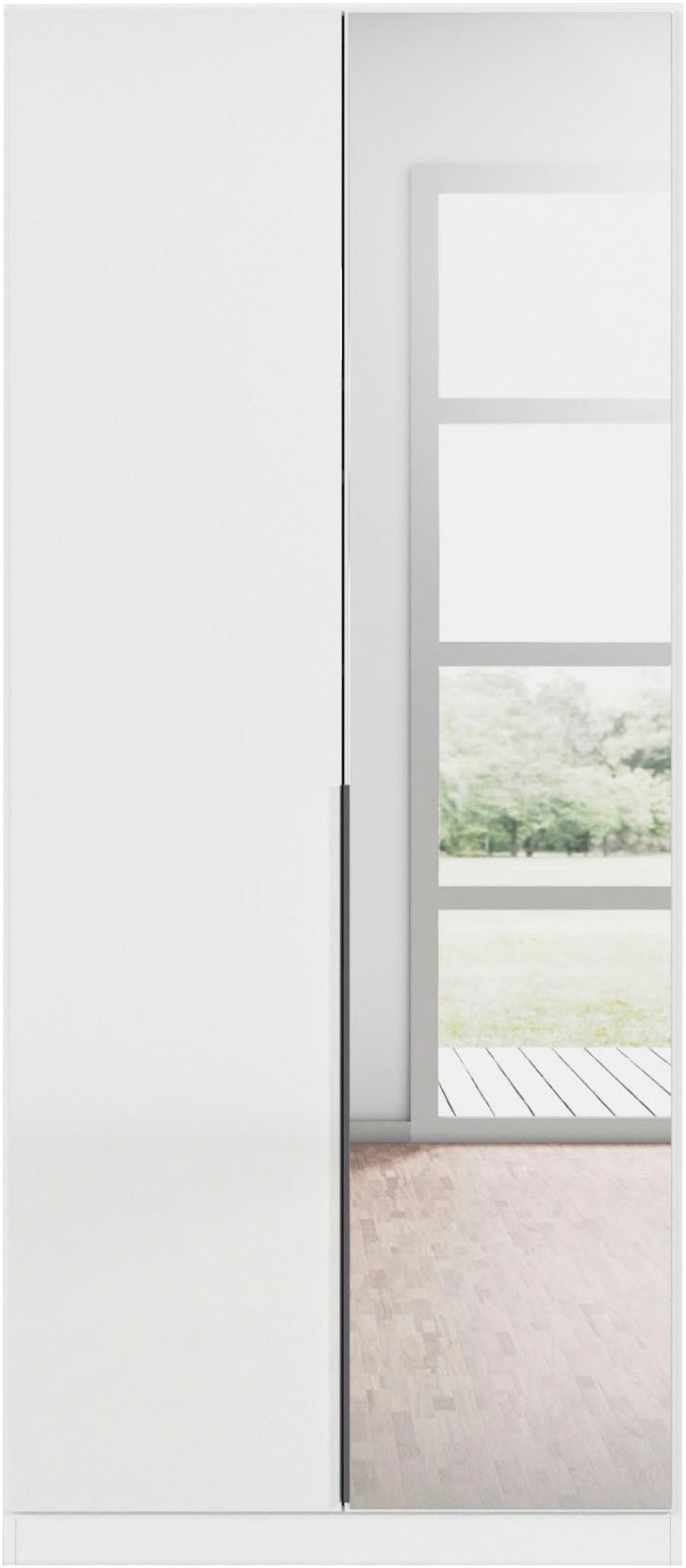 rauch Drehtürenschrank »Kleiderschrank Schrank Garderobe AGORDO mit Dekor- oder Hochglanzfront«, (in zwei Griff-Farben, Breiten 91-360 cm), durchdachte Innenausstattung, in 7 Breiten und 2 Höhen MADE IN GERMANY