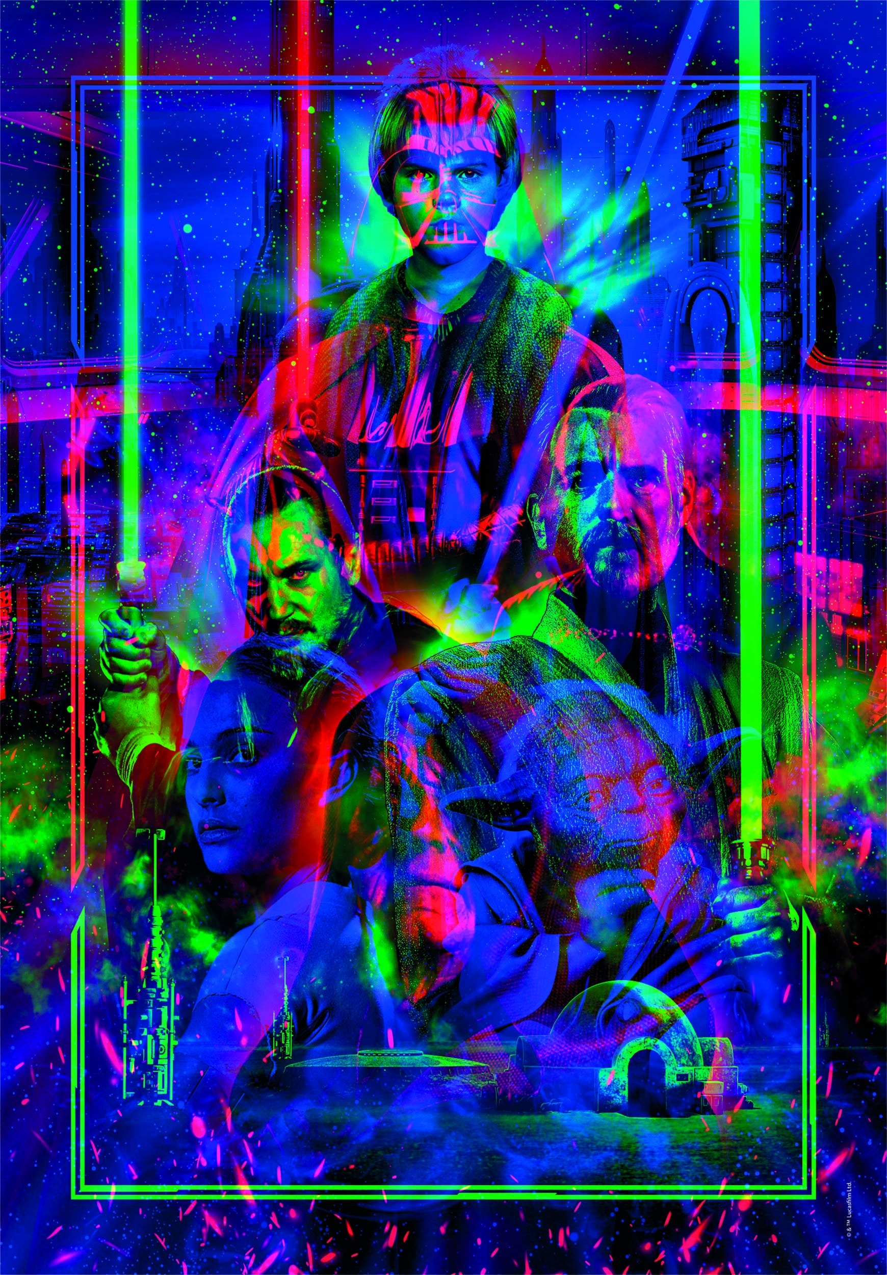 Clementoni® Puzzle »Star Wars - The Metamorphic Art Collection Episode 1-2-3« Mit Licht; Made in Europe