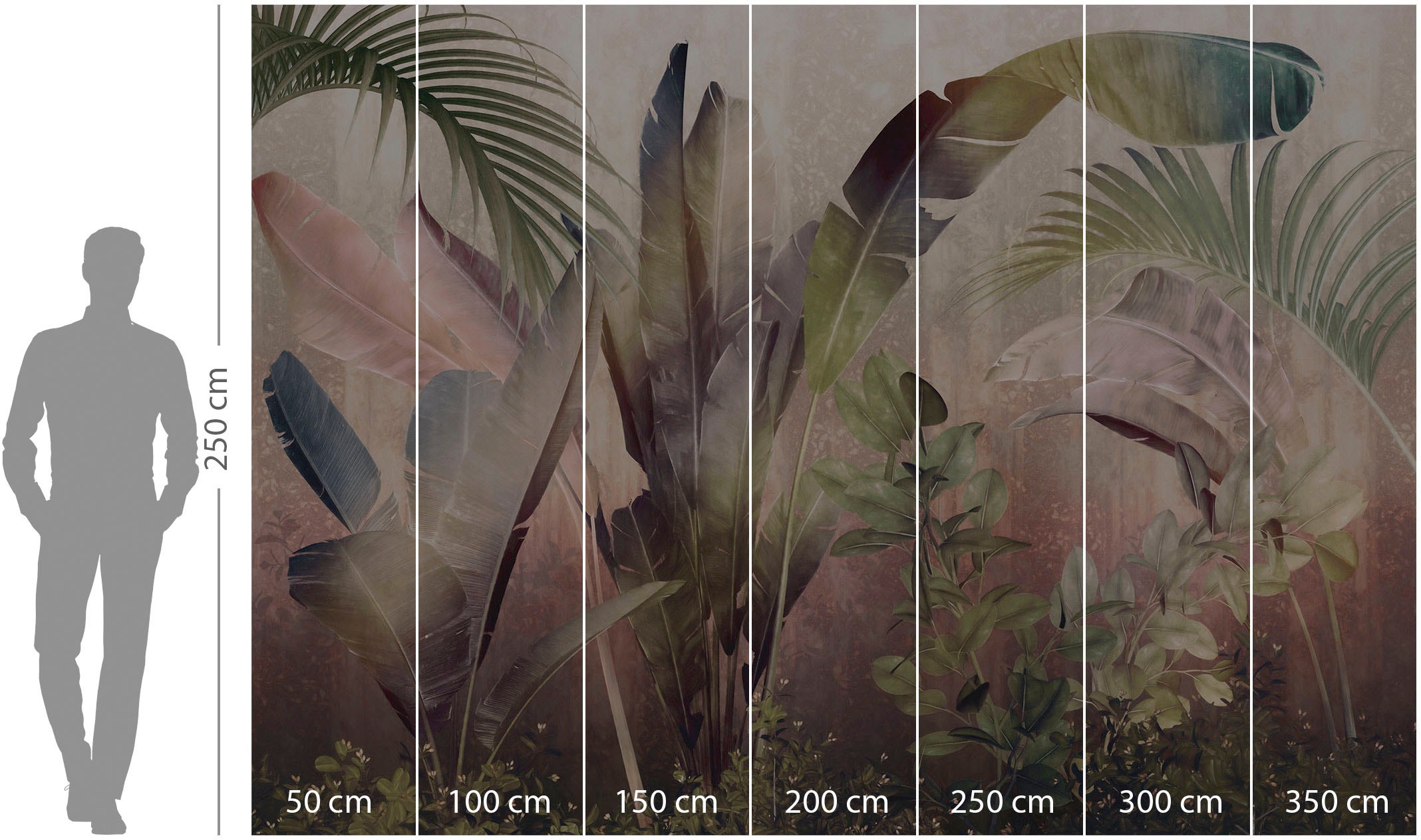 Komar Vliestapete »Digitaldruck Vlies - Rainforest Mist - Größe 350 x 250 cm«, bedruckt, Wohnzimmer, Schlafzimmer