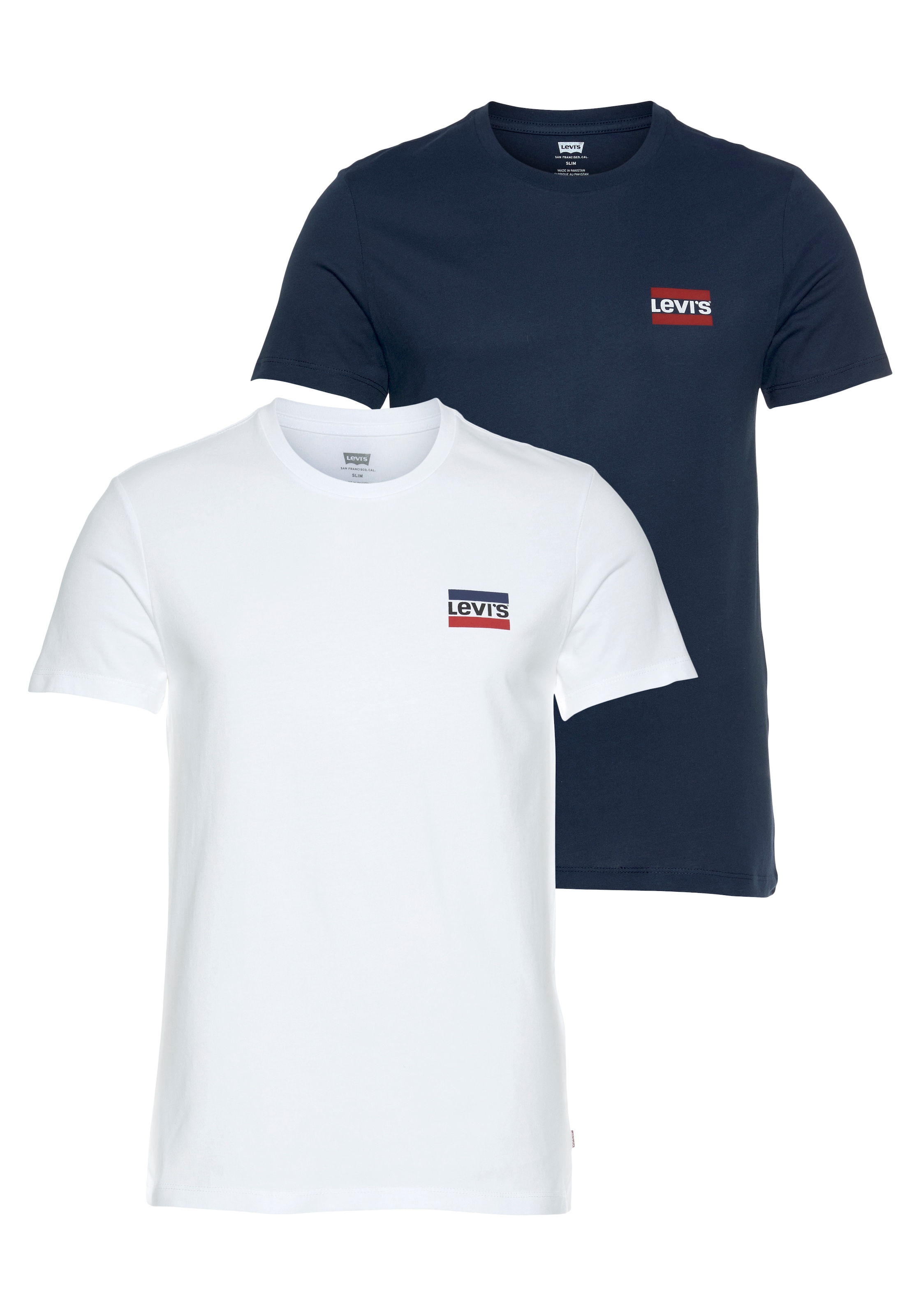 T-Shirt »LE 2PK CREWNECK GRAPHIC«, (2 tlg.)