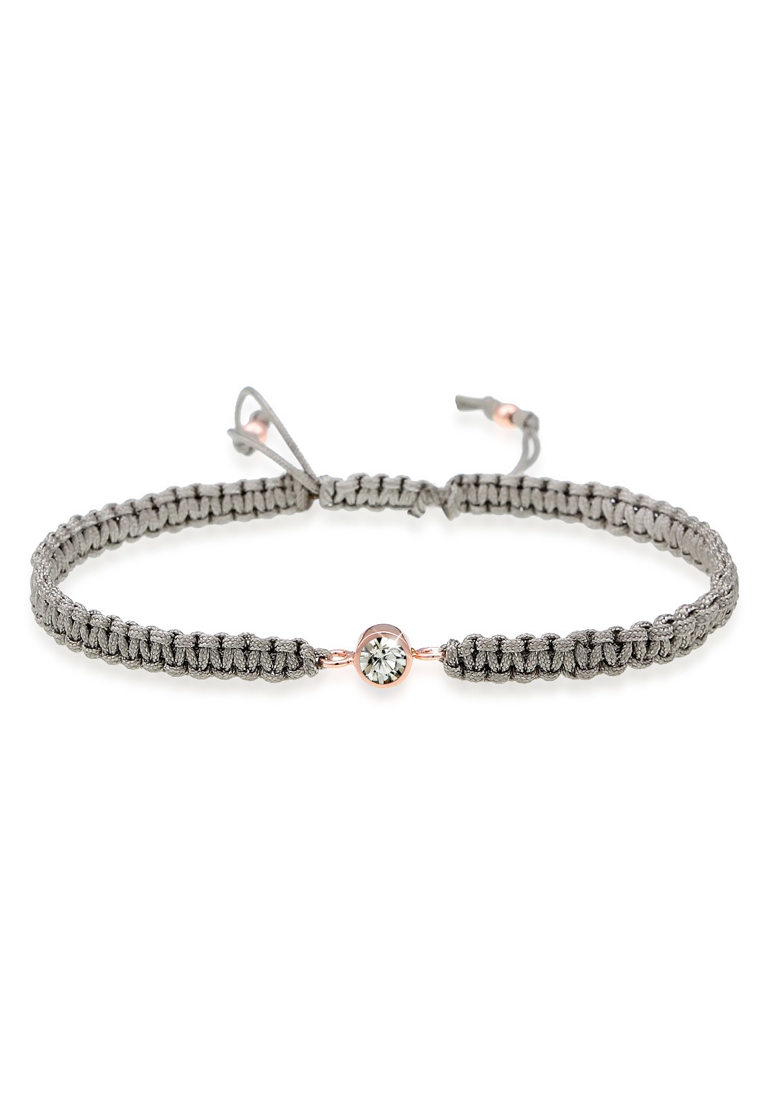 Elli Armband »Solitär Knoten Kristalle 925 Silber«