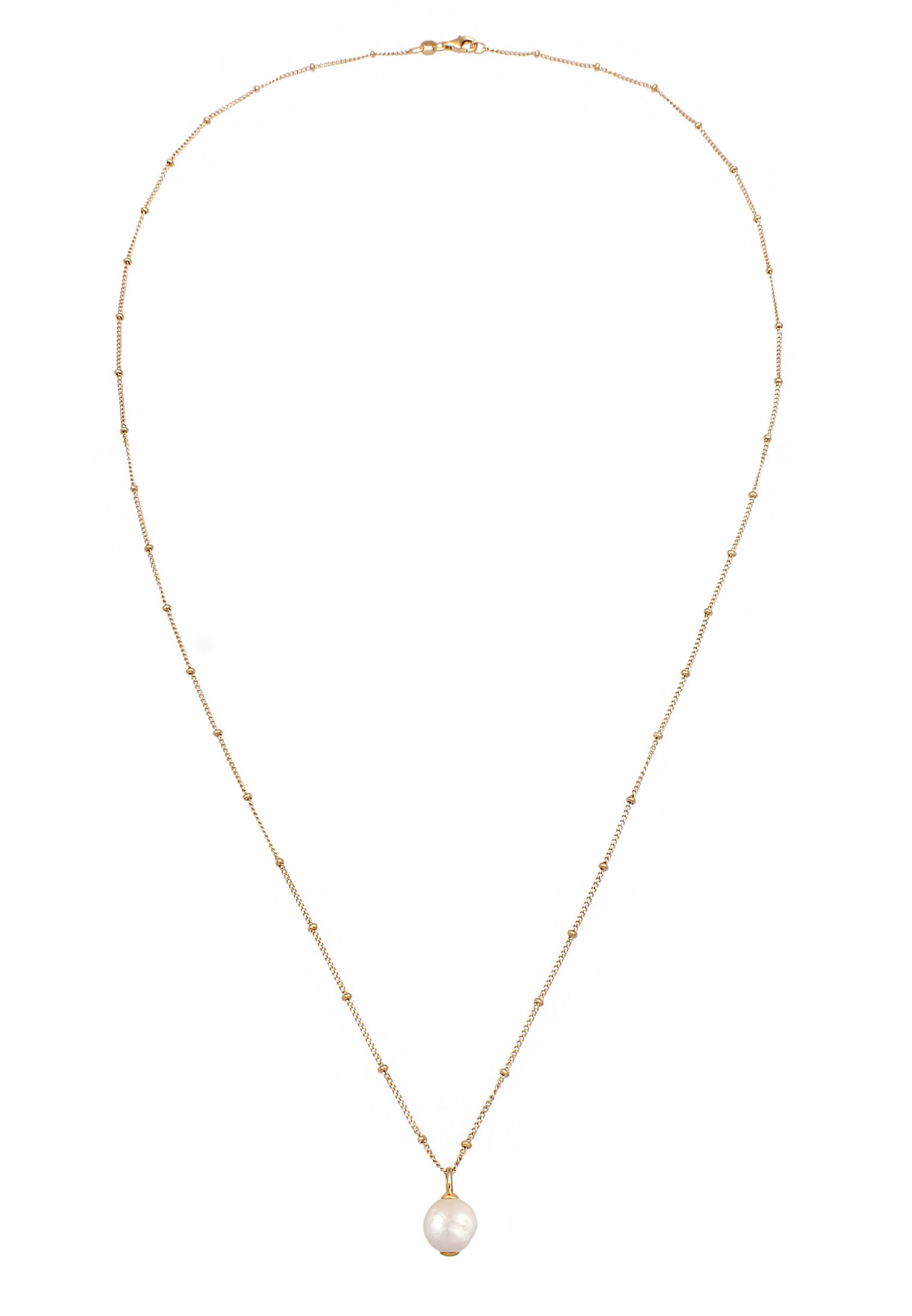 Elli Premium Lange Kette »Halskette Süßwasserzuchtperle Kugelkette 925 Silber«
