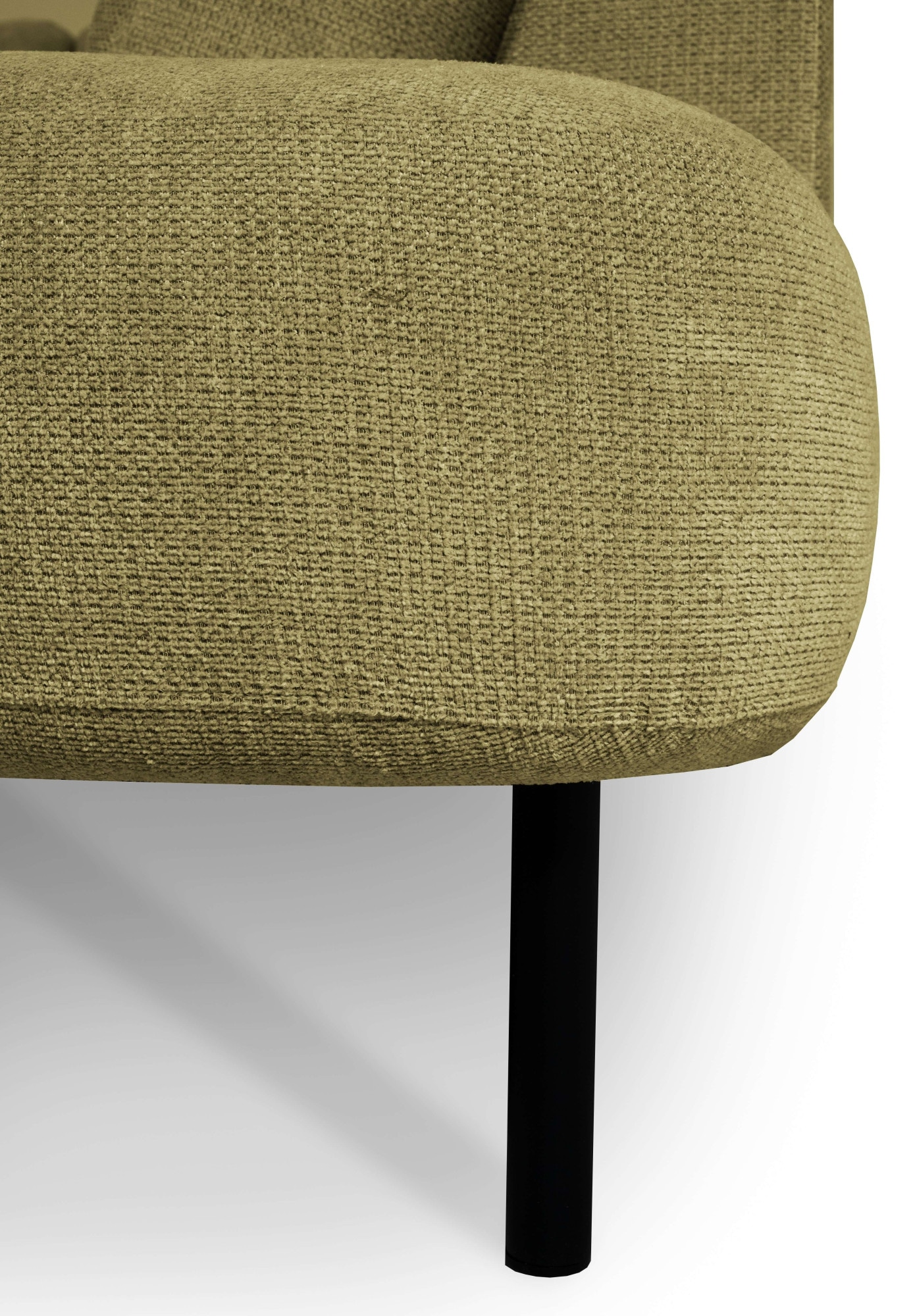 Places of Style Wohnlandschaft »Cesola«, in weichem Chenille-Stoff, Breite 327 cm, mit schwarzen Metallfüßen