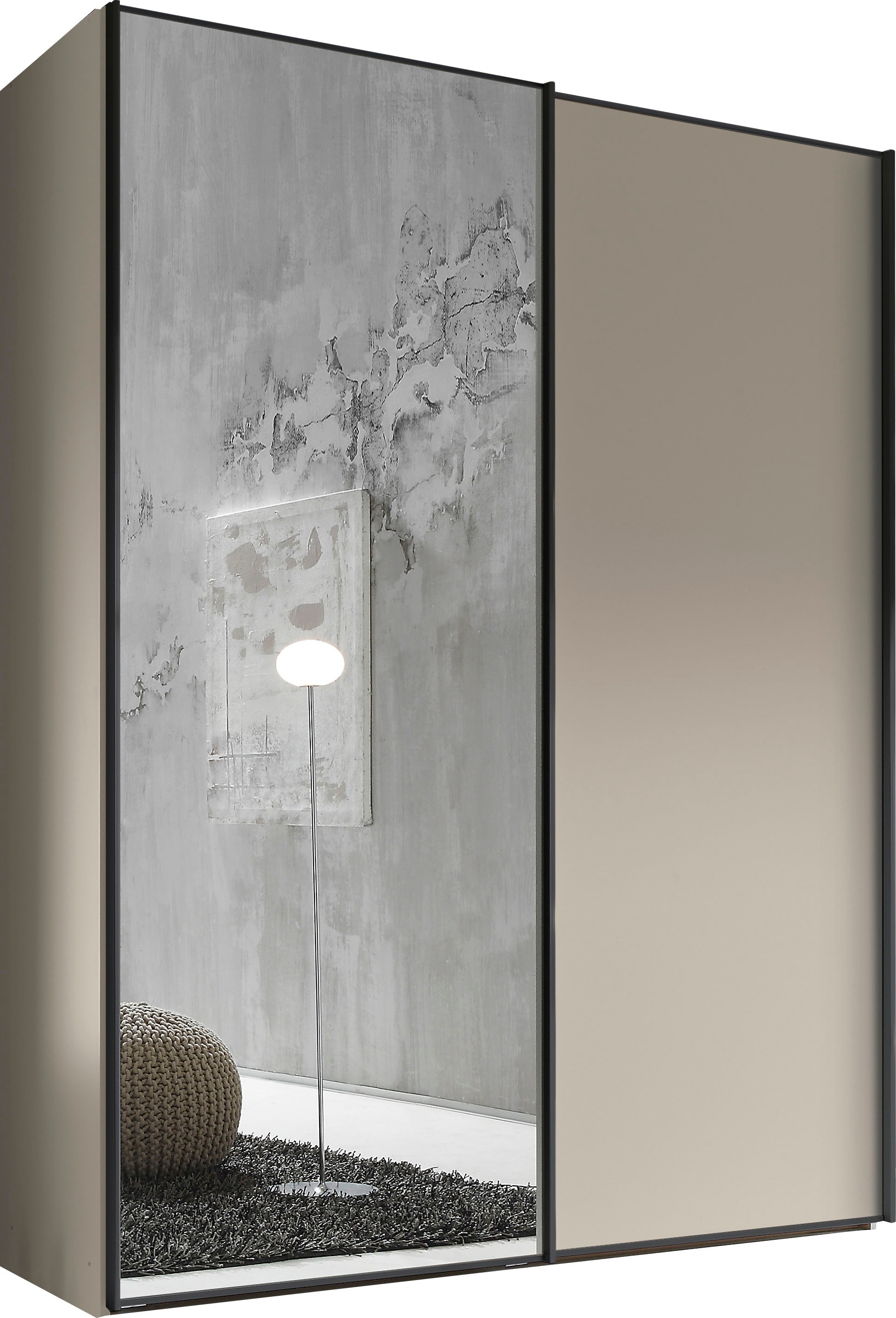 STAUD Schwebetürenschrank »Sinfonie Plus, edles Design in hochwertiger Qualität, Made in Germany« Mit Spiegeltüre und vier verschiedenen Ausstattungsvarianten