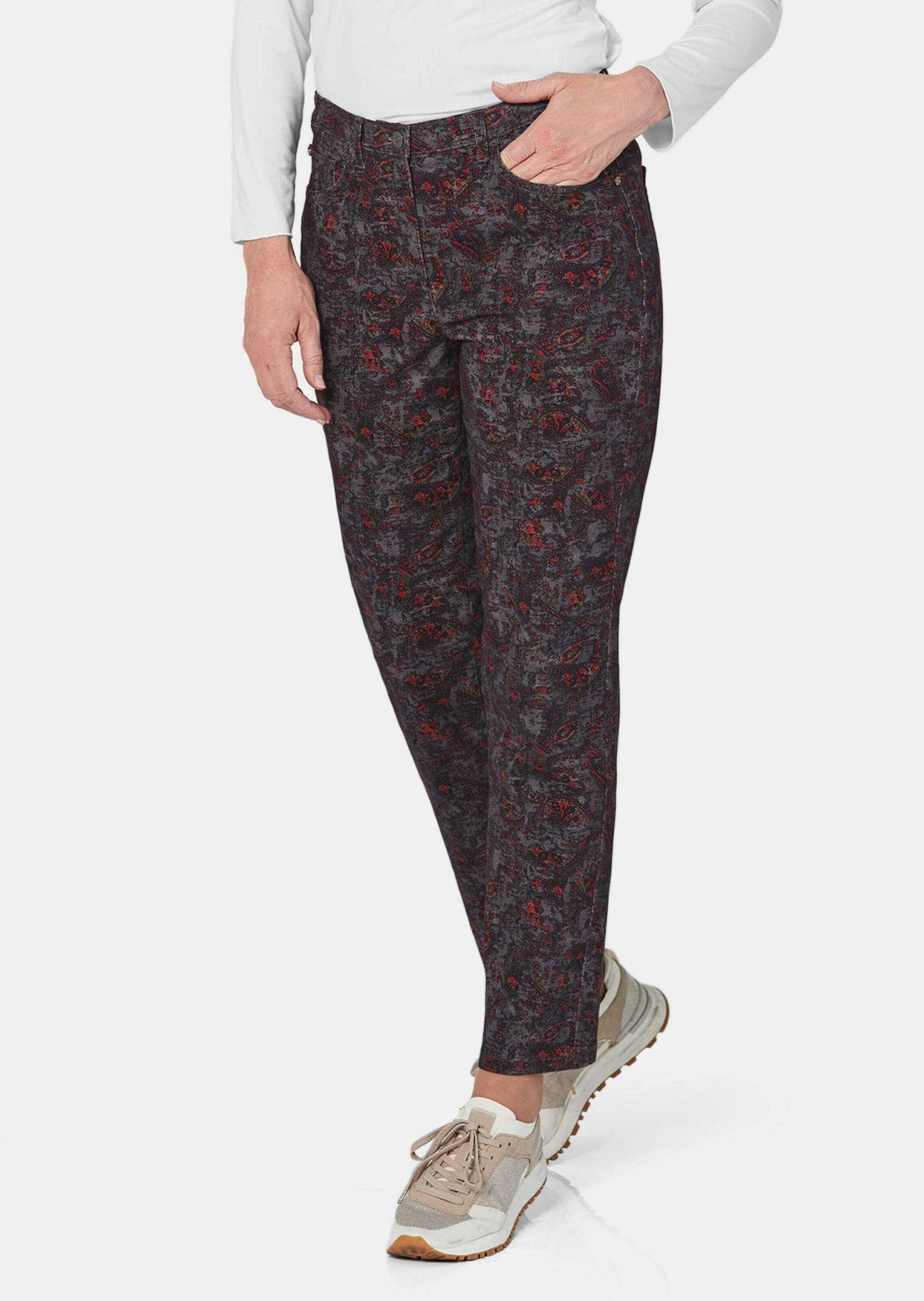 GOLDNER 2-in-1-Hose »Kurzgröße Druckhose CARLA mit Paisley-Muster«