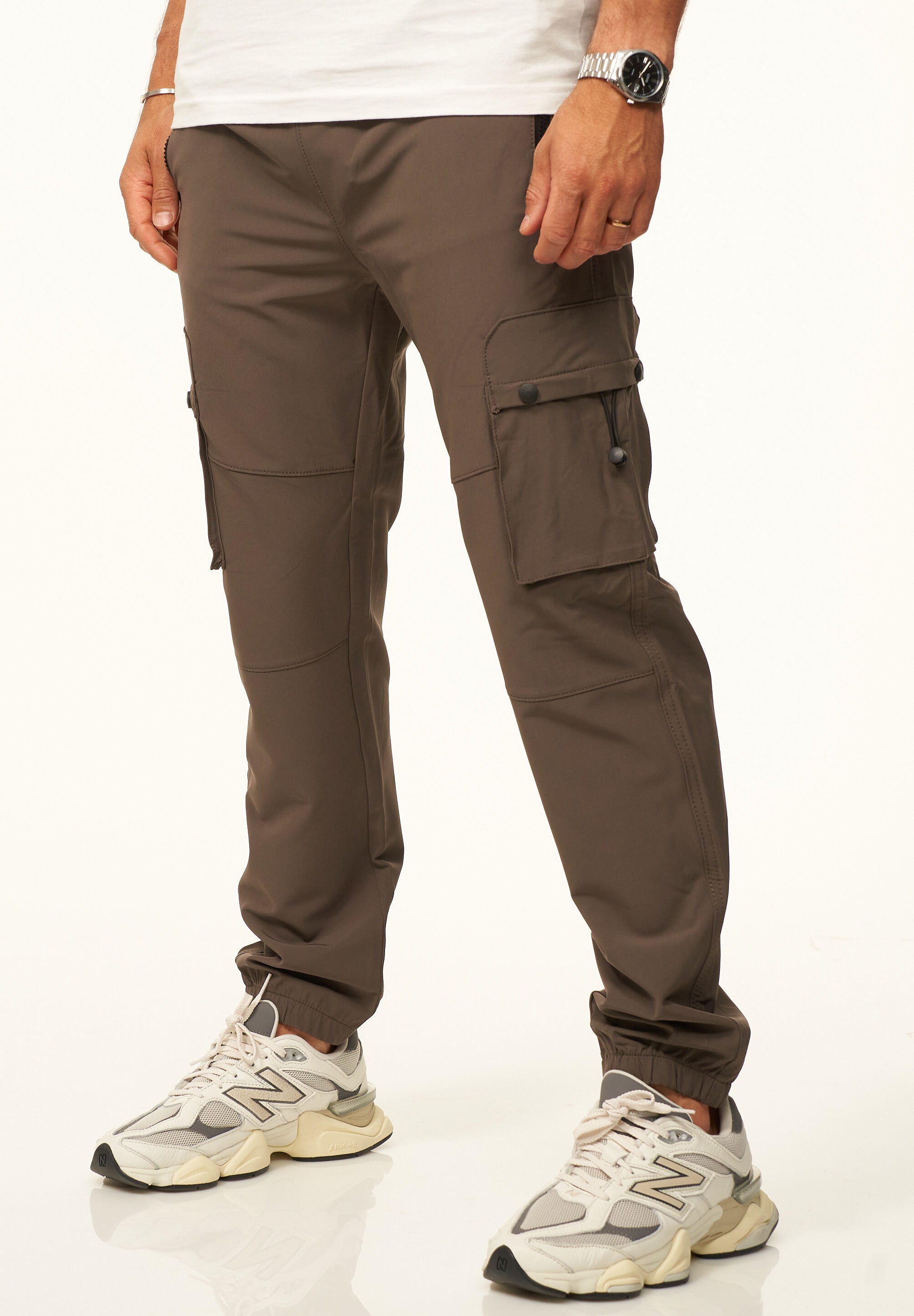 SOULSTAR Cargohose »als Tech-Pants mit Cargo Taschen - Freizeithose«  Herren Jogger-Hose Jeans mit Gummibund & Tunnelzug Outdoorhose