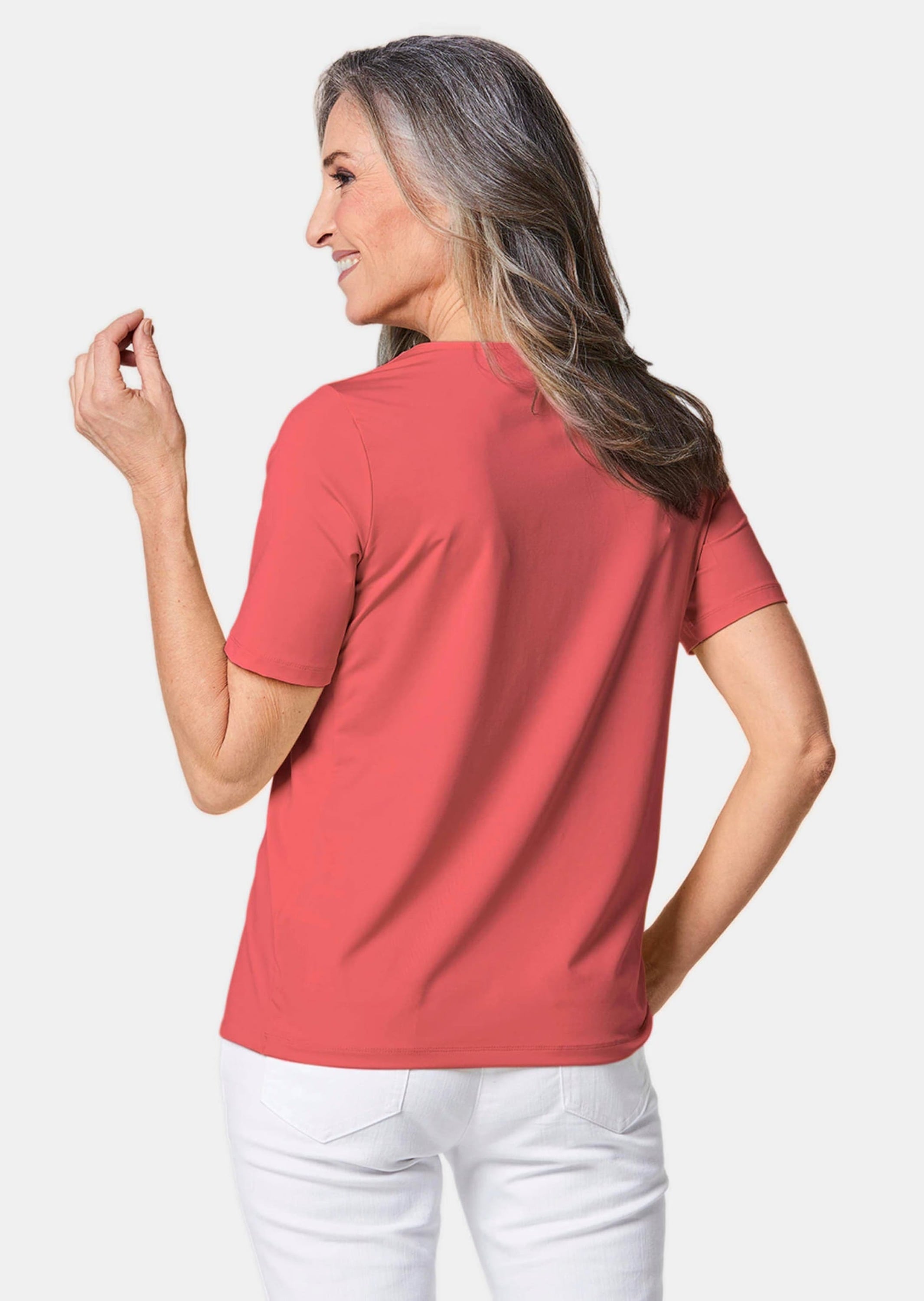 GOLDNER Langarm-Poloshirt »Kurzgröße Gepflegtes Shirt in formstabiler Ware«