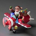 KONSTSMIDE Weihnachtsfigur, (1 St.), LED Szenerie Weihnachtsmann im Flugzeug, mit Animation