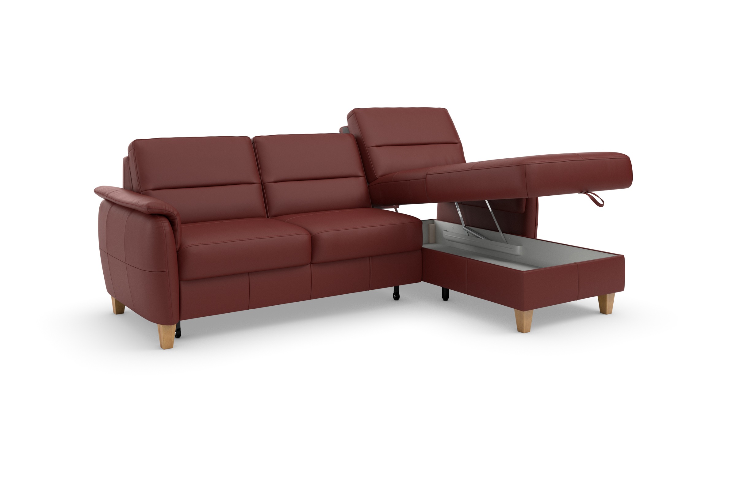 Home affaire Ecksofa »Palmera L-Form, B: 244 cm - OTTO. Verlässliche Qualität.« optional Bettfunktion & Bettkasten, Federkern