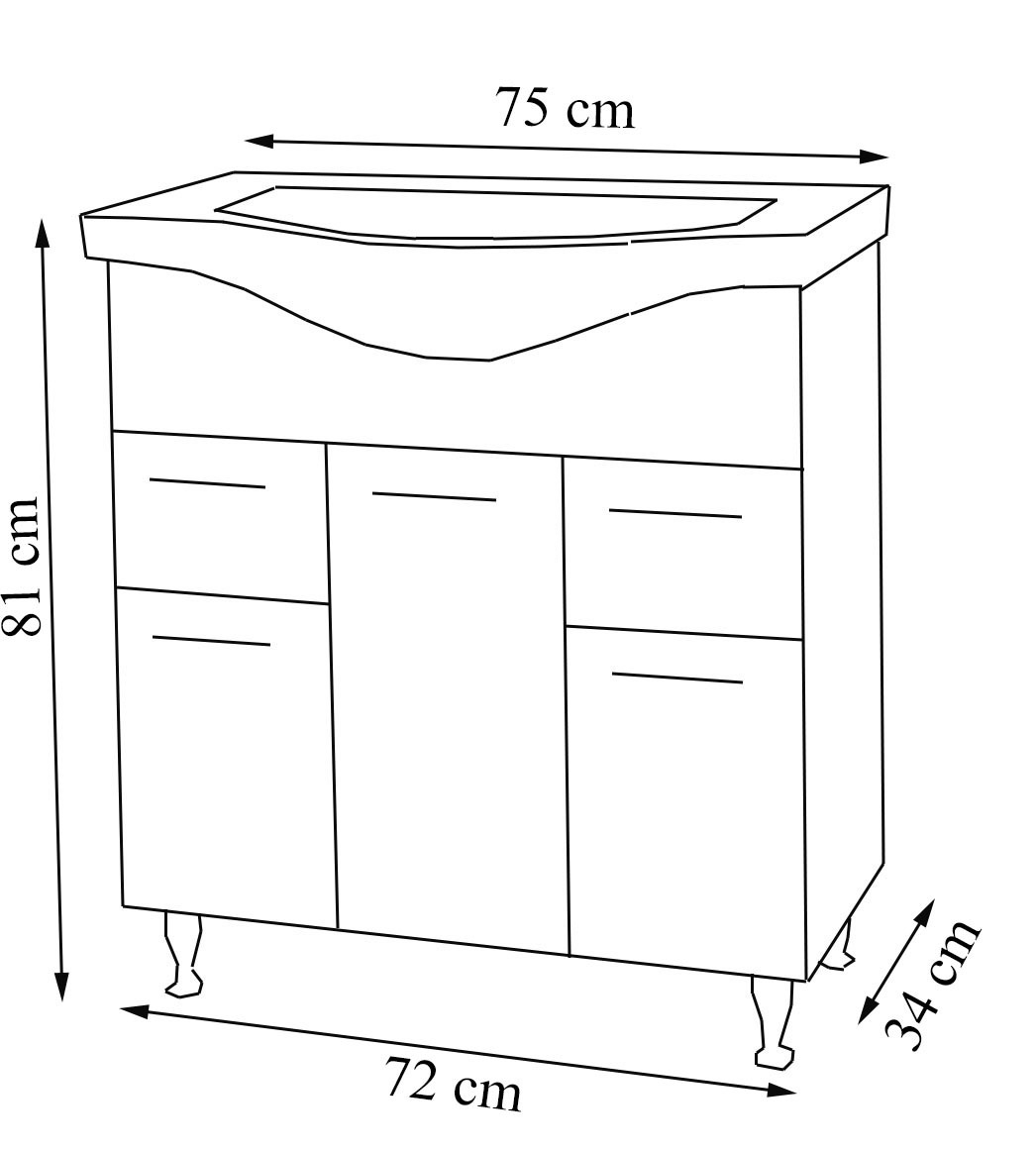 VCM Waschbeckenunterschrank »VCM 5-tlg. Waschplatz Waschtisch Badmöbel Set Waschbecken Schubladen Drehtüren Spiegelschrank Hochschrank Lisalo XL«, (5 St.)