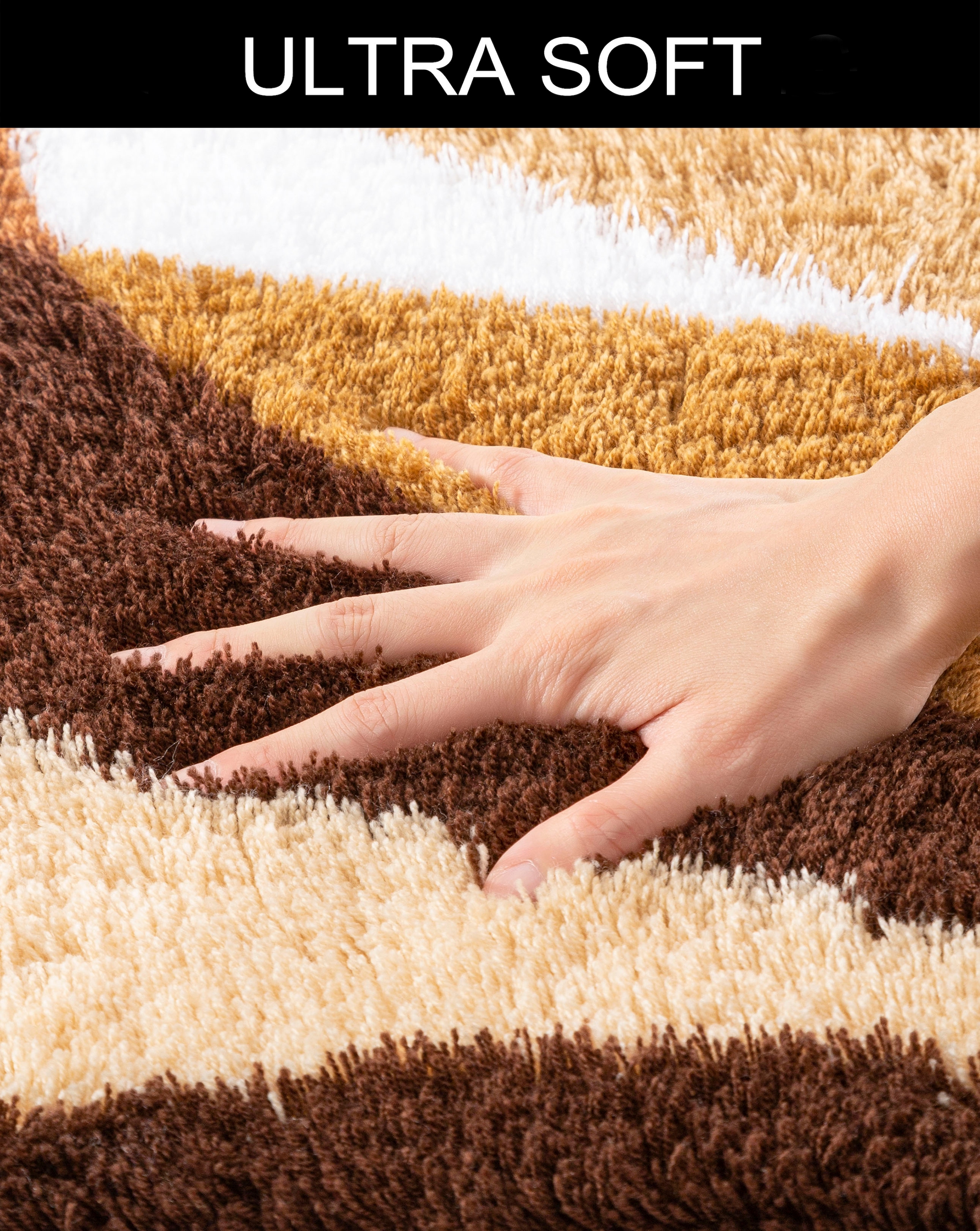 my home Badematte »Magnus, Badvorleger, Badezimmer Teppich«, rutschhemmend beschichtet, strapazierfähig-schnell trocknend, mehrfarbig, Badteppich, Badematten auch als 2 teiliges Set & rund