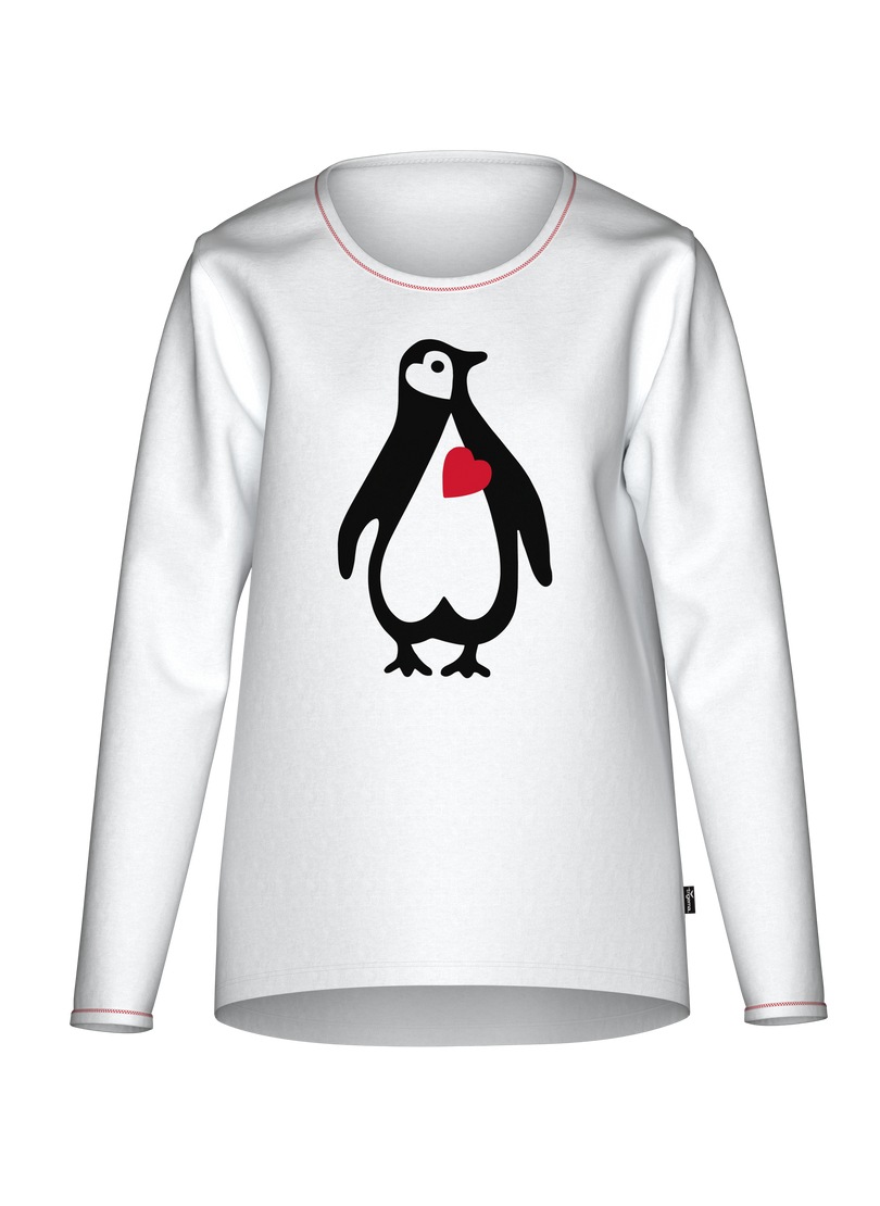 Trigema Schlafanzug »TRIGEMA Pyjama-Oberteil mit herzigem Pinguin-Print«, (1 tlg.)