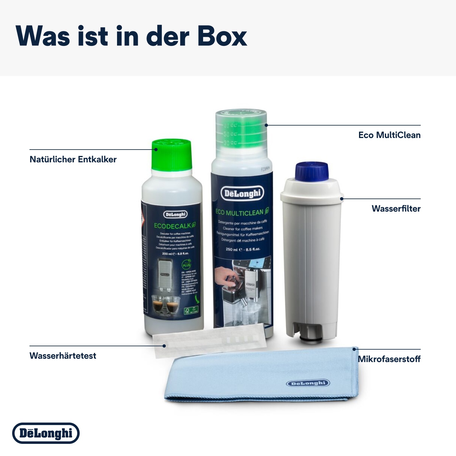 De'Longhi Pflegeset »DLSC306 Original, für Kaffeemaschinen & Kaffeevollautomaten« für Kaffeevollautomaten