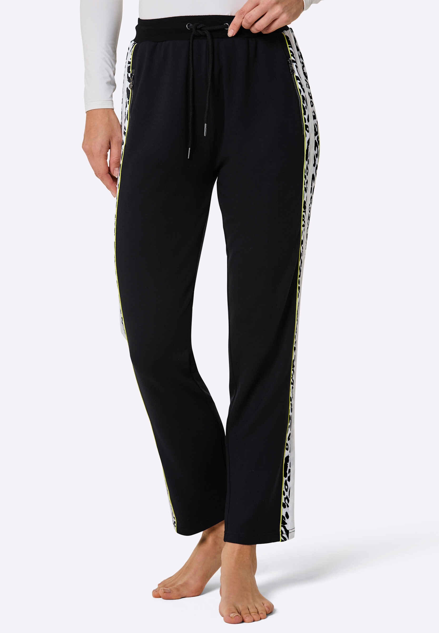 creation L Stoffhose »Modal-Viskose-Hose Dehnbund-Hose mit Galonstreifen«